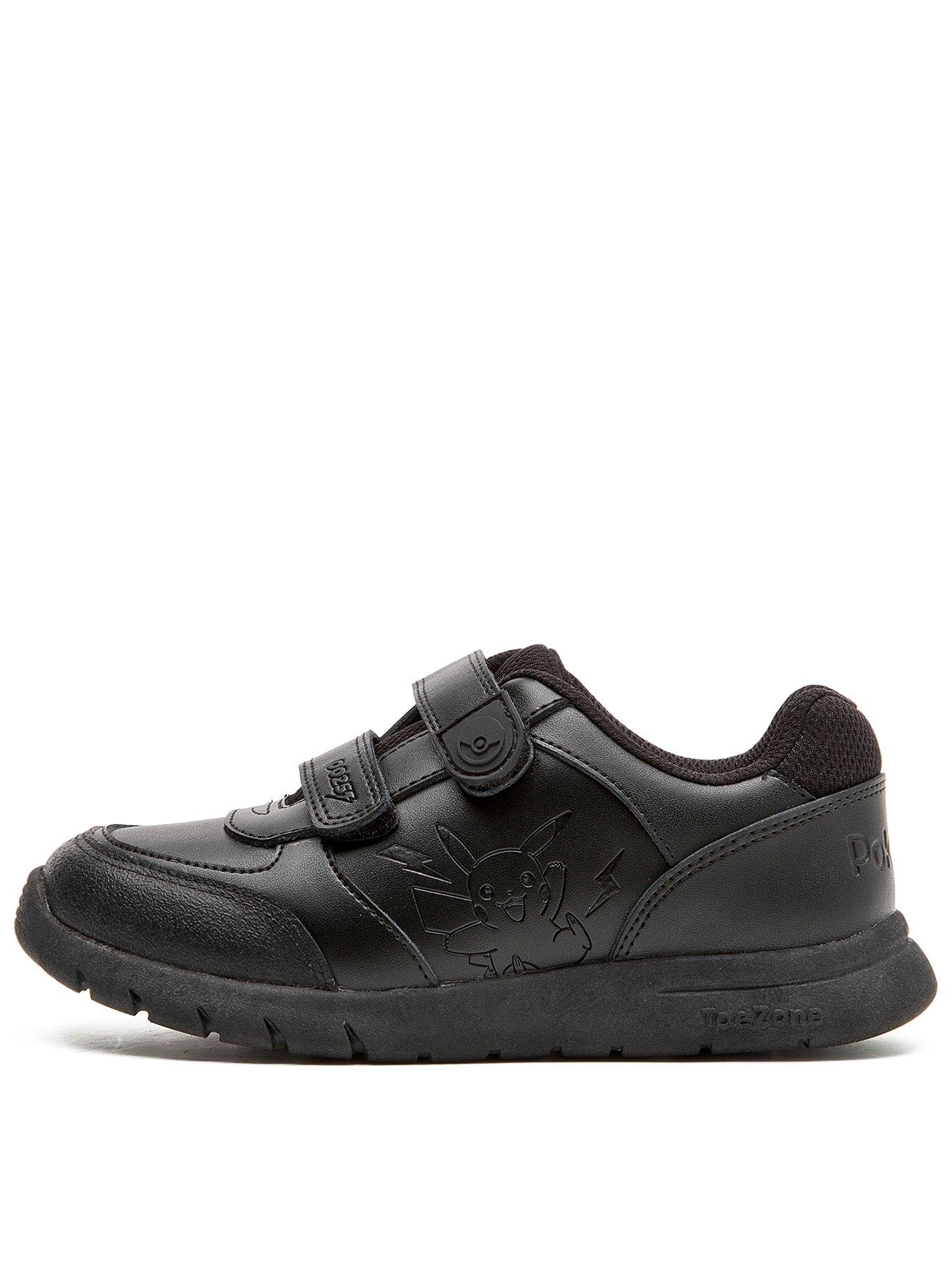 Image 1 of 6 of ToeZone Pokemon Double Strap School Shoes - Black