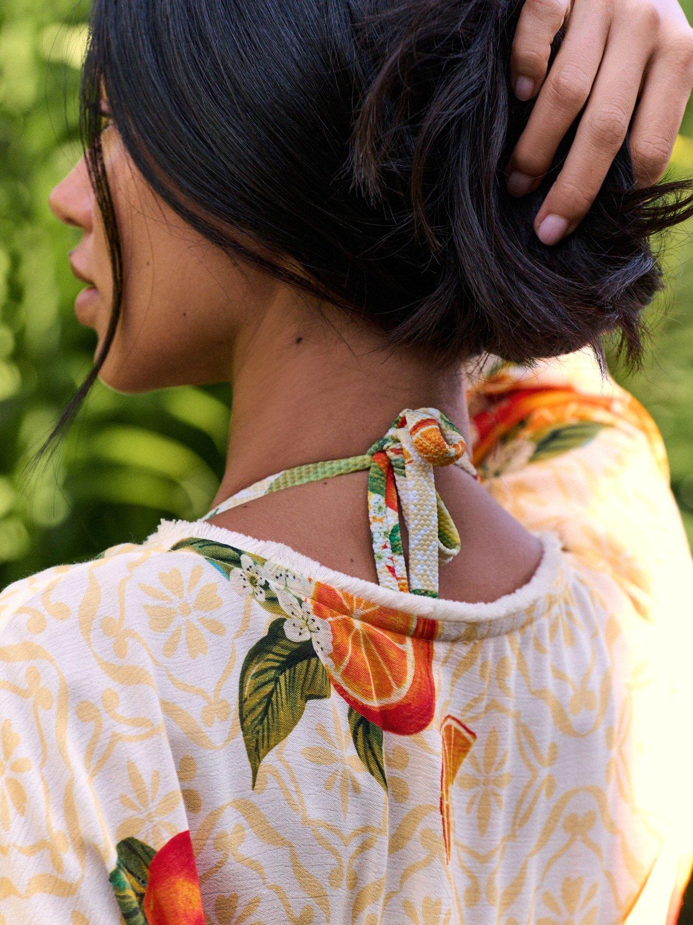 Image 5 of 6 of B By Ted Baker B By Ted Baker Fruit Print Kimono - Print
