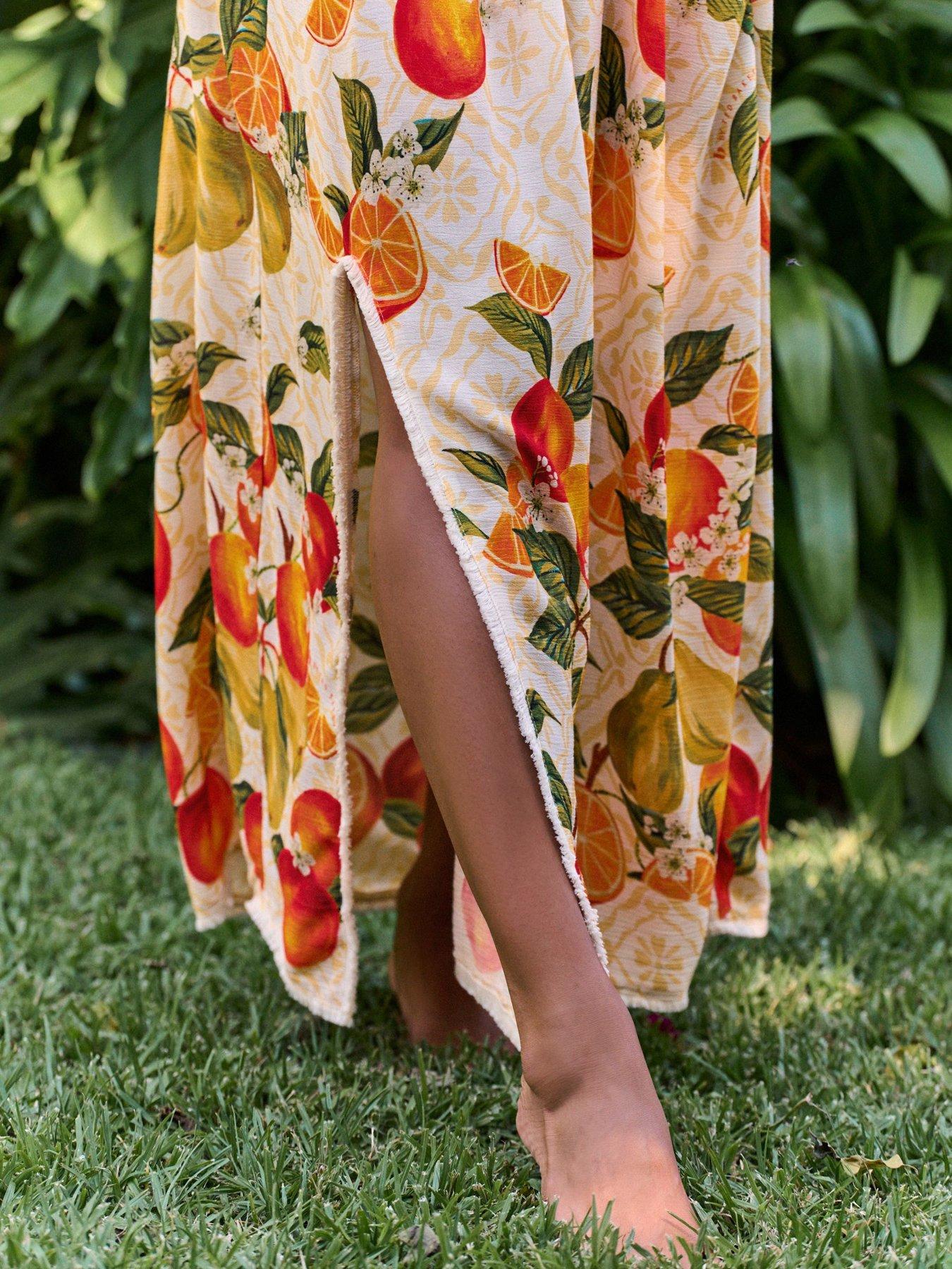 Image 6 of 6 of B By Ted Baker B By Ted Baker Fruit Print Kimono - Print