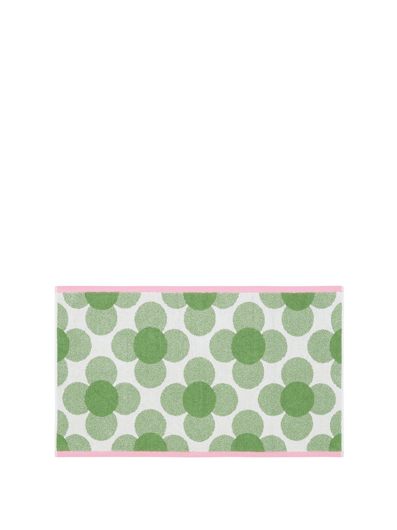 Image 2 of 3 of Orla Kiely Retro Flower 100% Cotton Clover 50x90cm Bath Mat