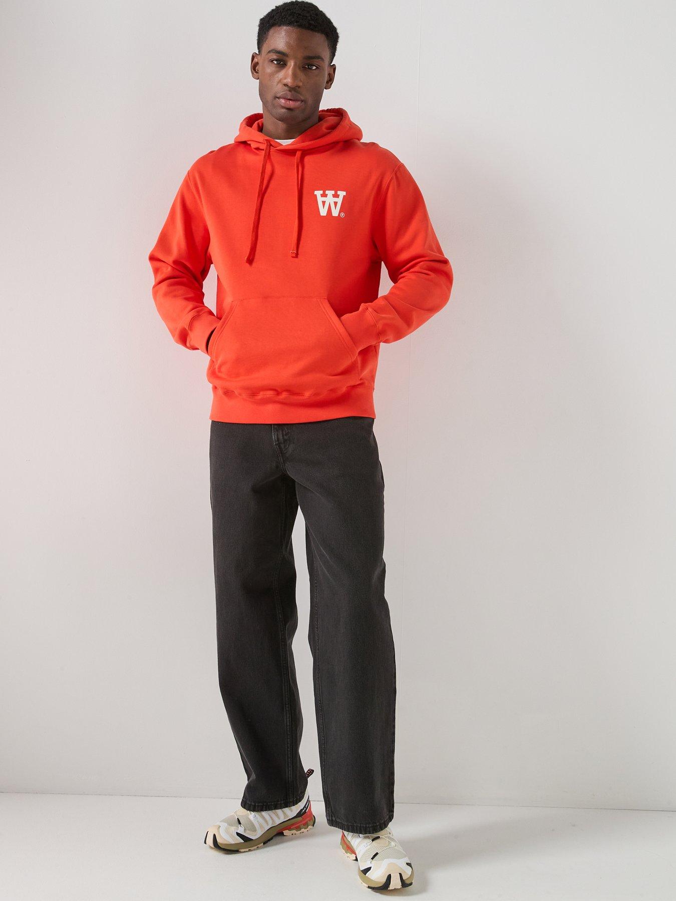 Image 5 of 6 of Double A by Wood Wood Cass Aa Print Hoodie 25219 &nbsp;- Orange