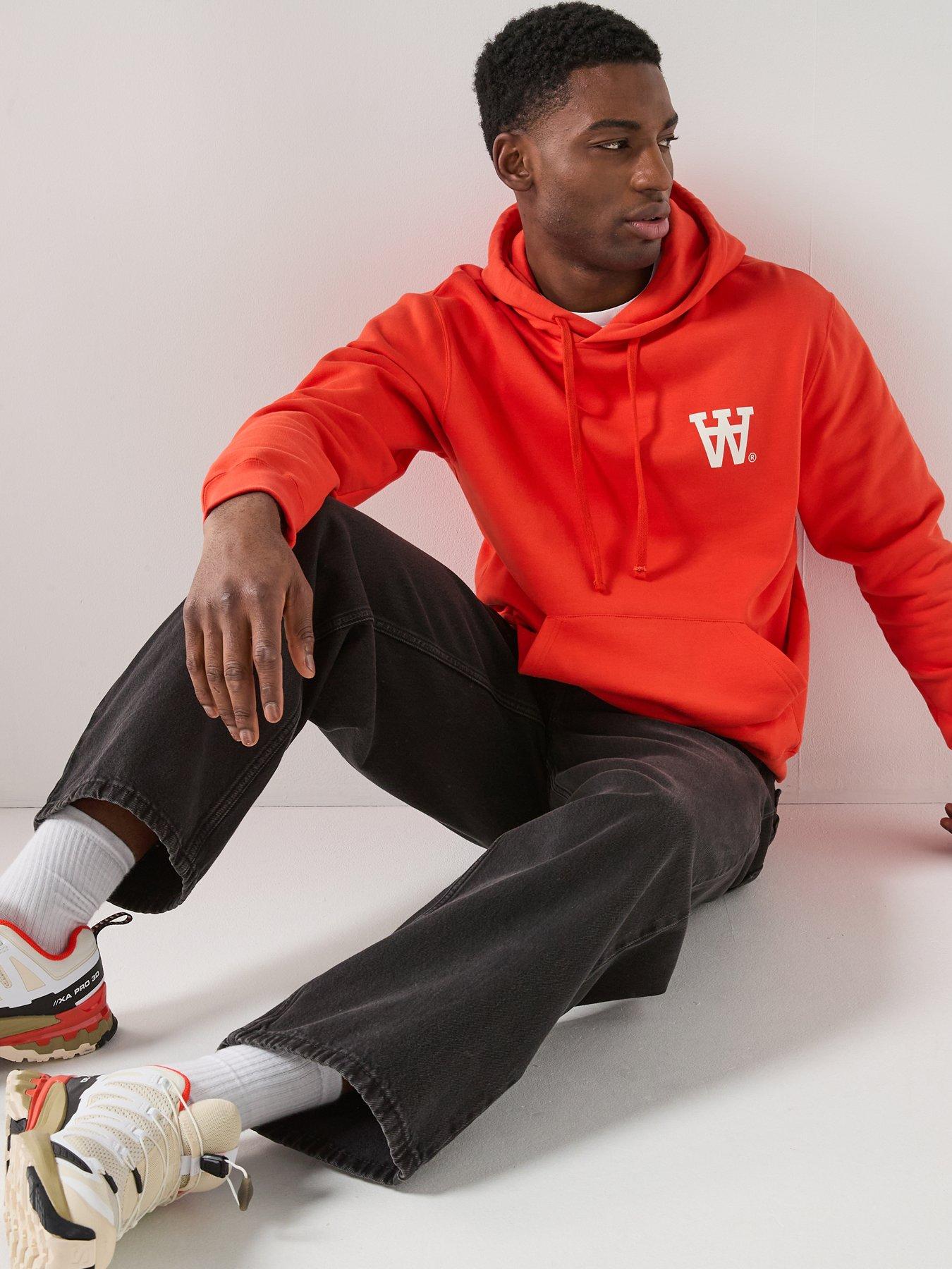 Image 6 of 6 of Double A by Wood Wood Cass Aa Print Hoodie 25219 &nbsp;- Orange
