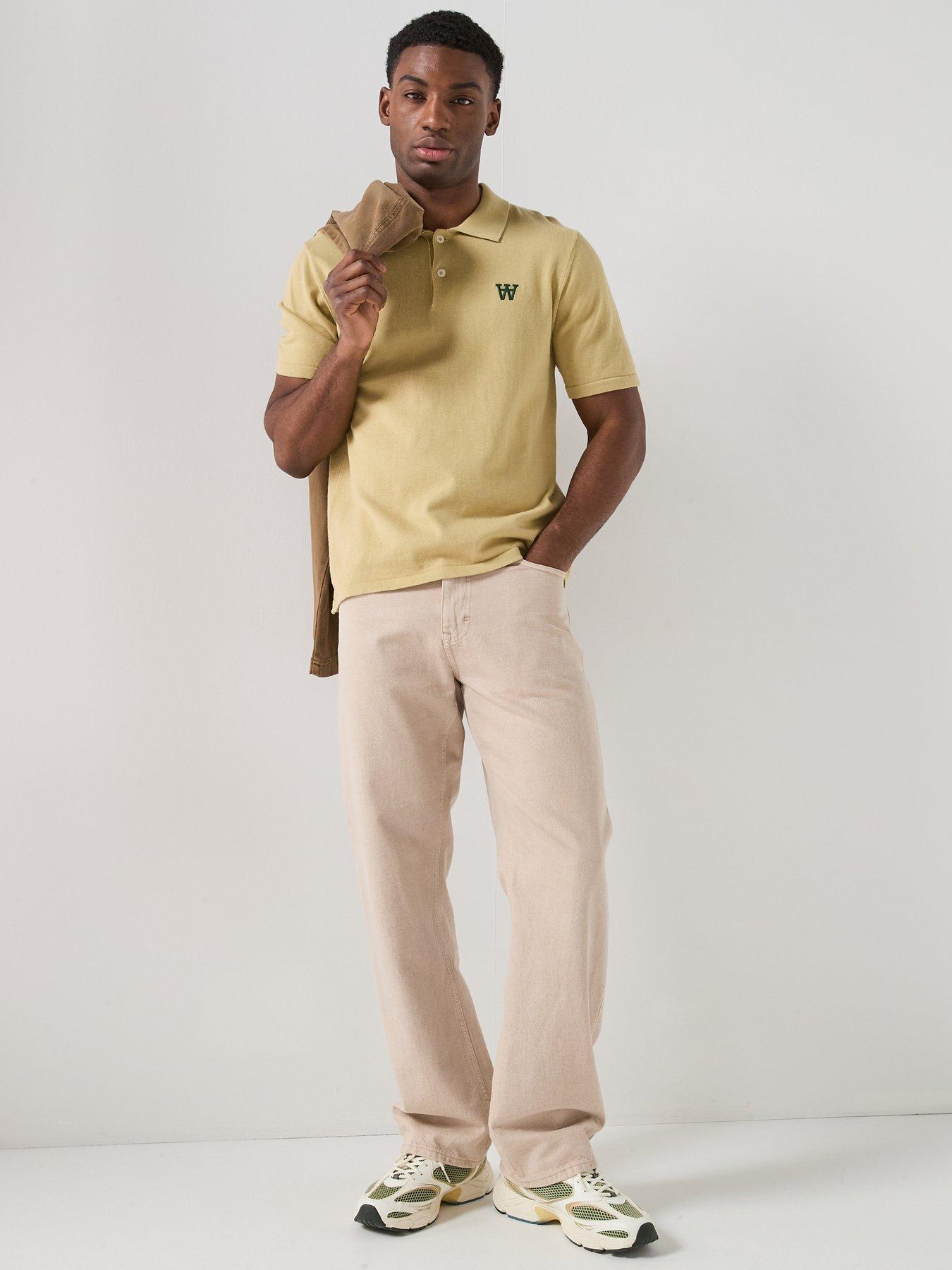 Image 3 of 5 of Double A by Wood Wood Mikkel Knitted Polo Shirt - Light Green