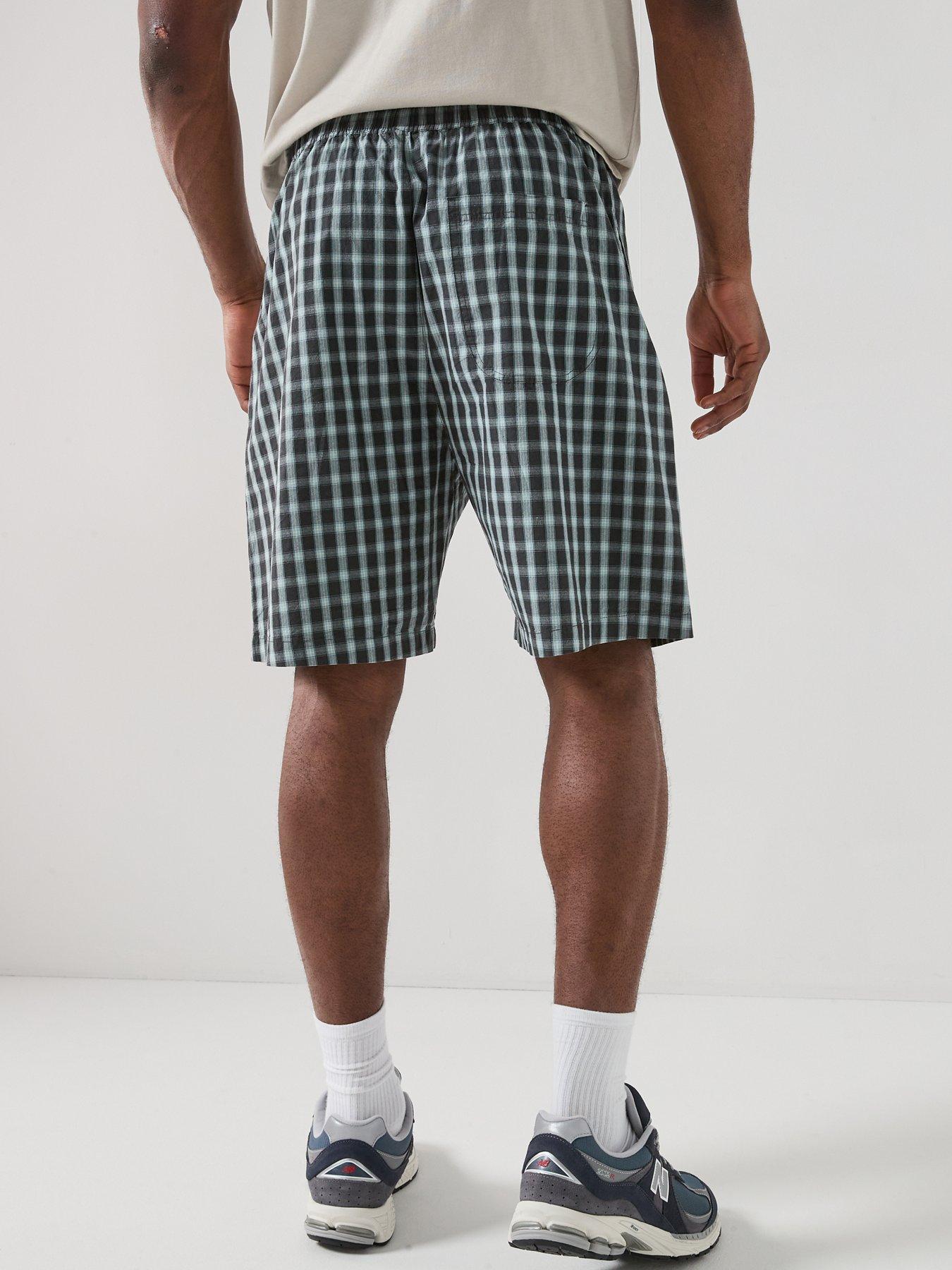 Image 2 of 5 of Double A by Wood Wood Check Shorts - Grey