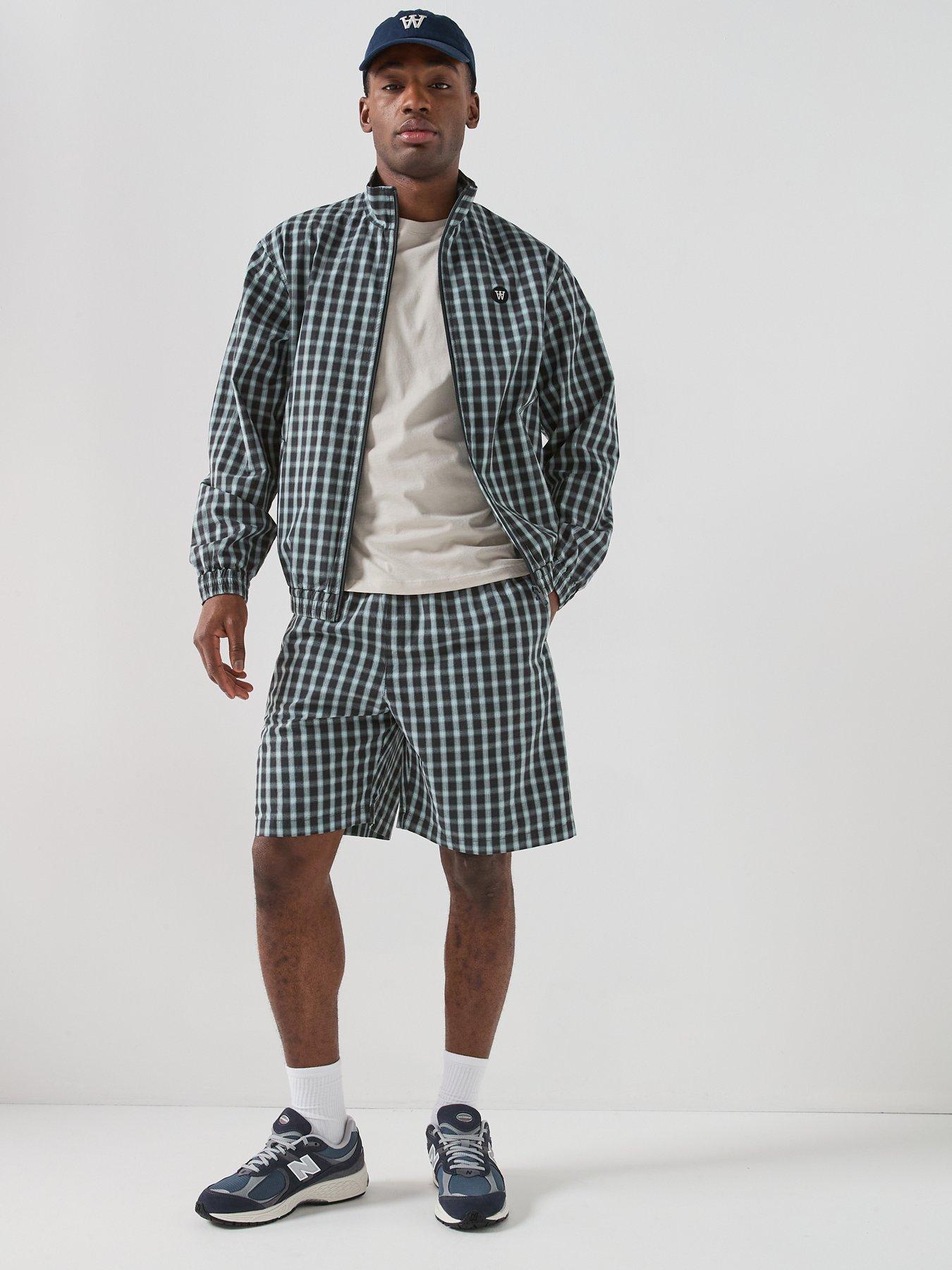 Image 3 of 5 of Double A by Wood Wood Check Shorts - Grey