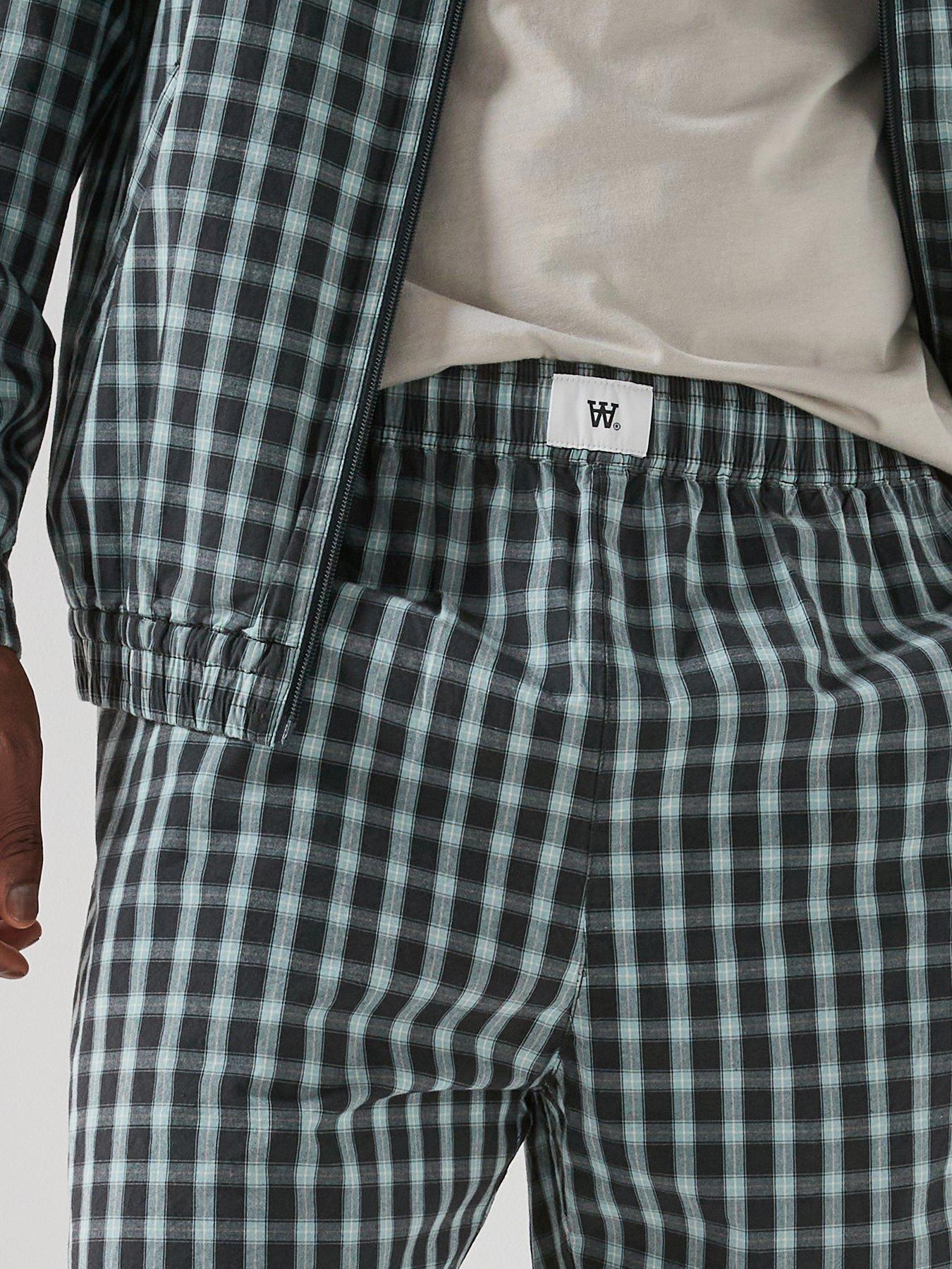 Image 4 of 5 of Double A by Wood Wood Check Shorts - Grey