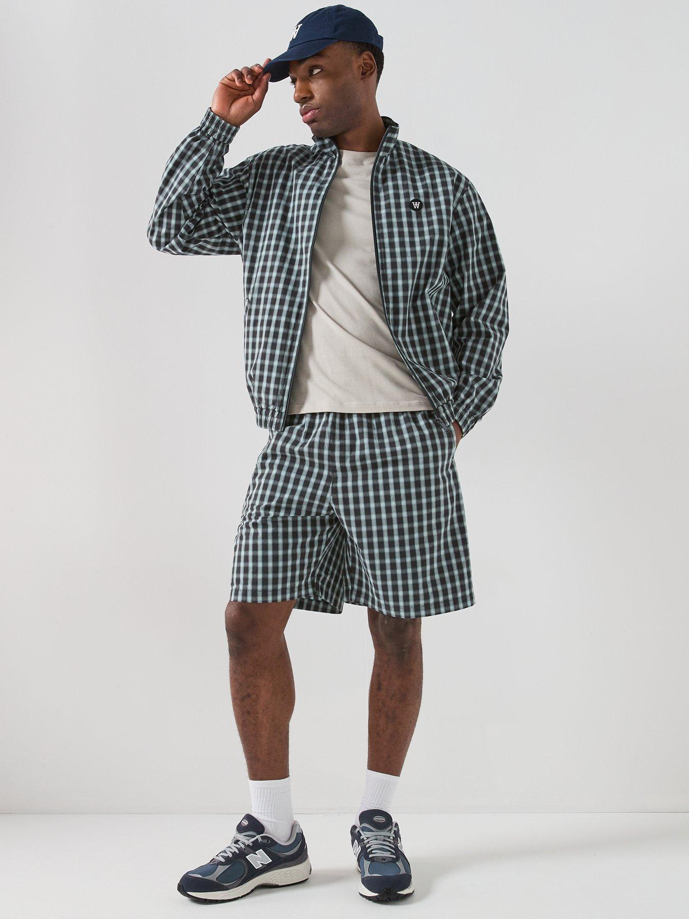 Image 5 of 5 of Double A by Wood Wood Check Shorts - Grey