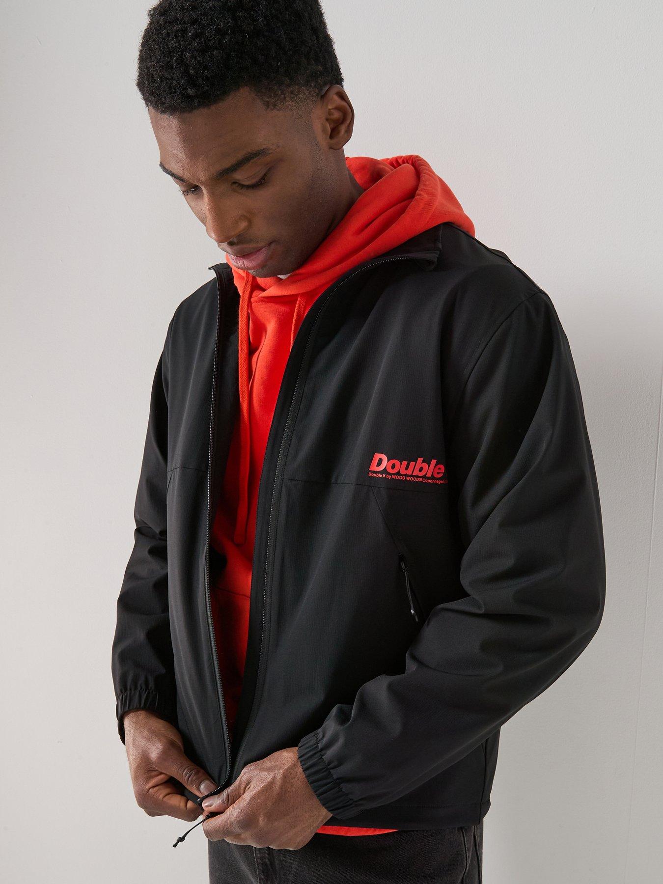 Double A by Wood Wood Zip Track Top - Black