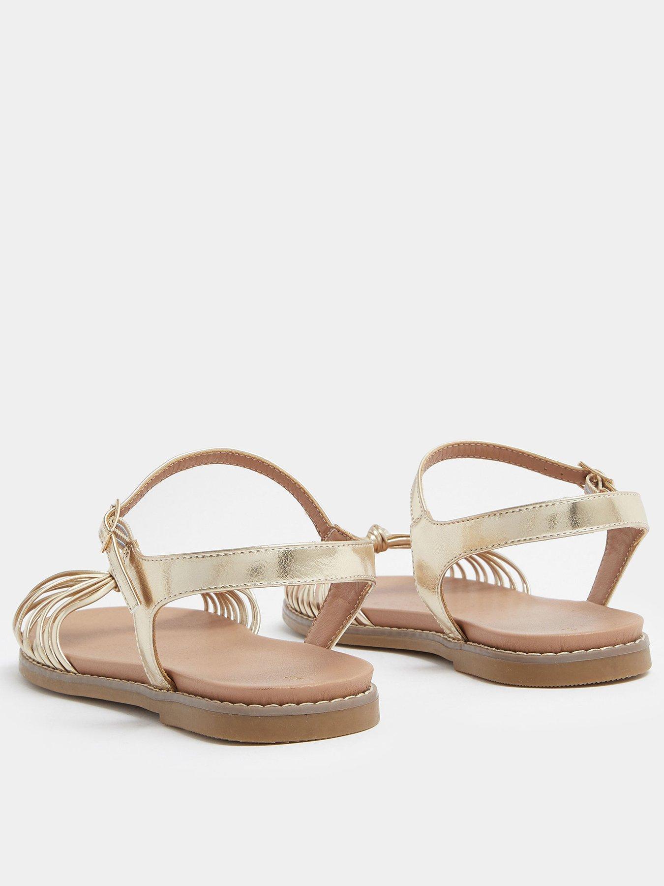yours-curve-extra-wide-fit-knotted-flat-sandals-goldoutfit