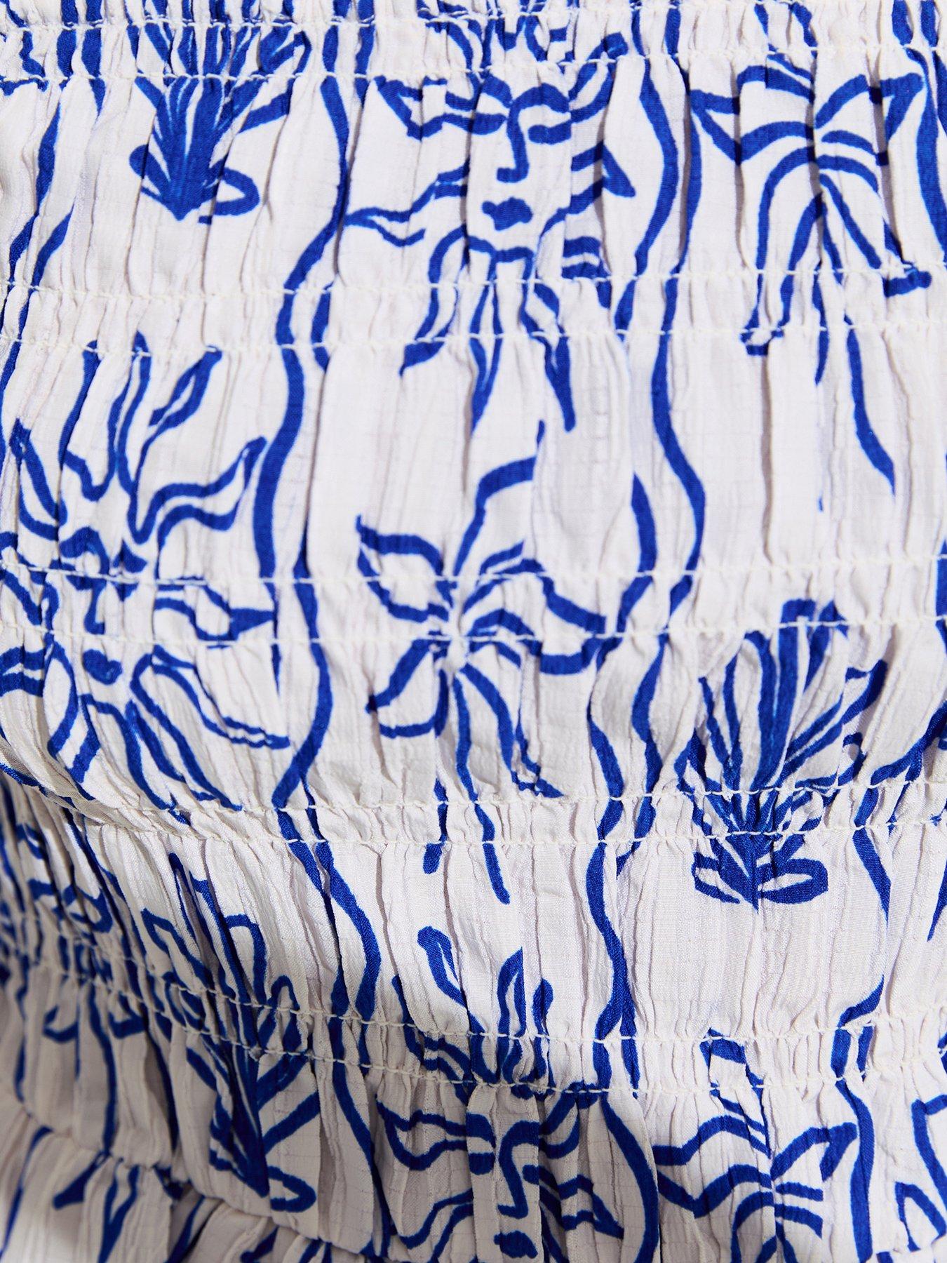 new-look-sun-print-shirred-cami-beach-top-bluedetail