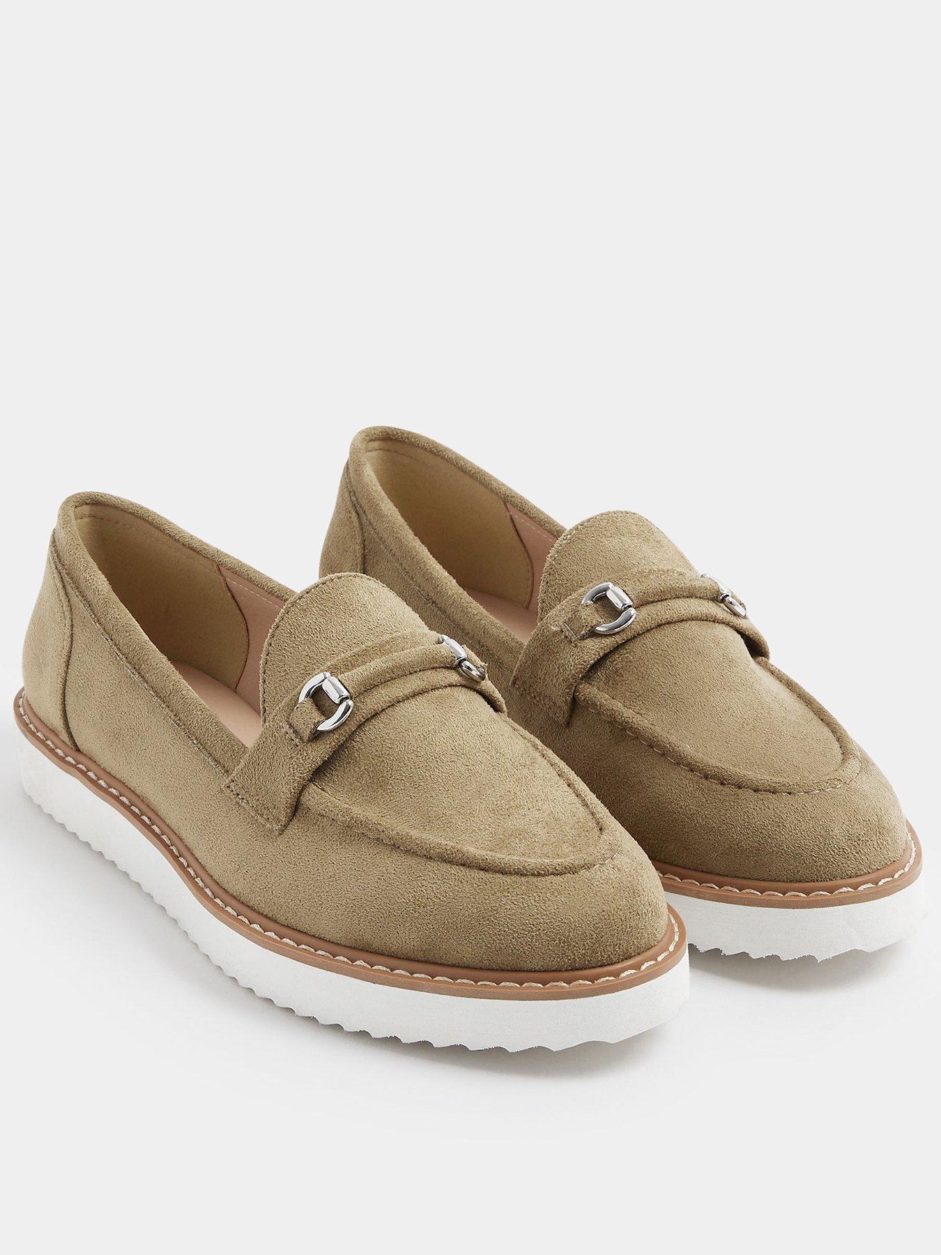 Image 2 of 4 of Yours Curve Extra Wide Fit Snaffle Trim Loafer - Cream