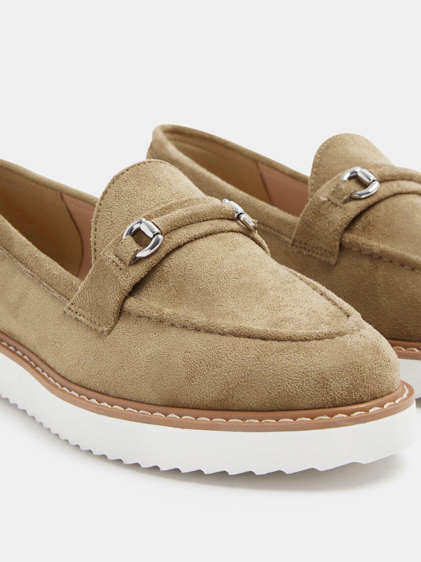 Image 4 of 4 of Yours Curve Extra Wide Fit Snaffle Trim Loafer - Cream