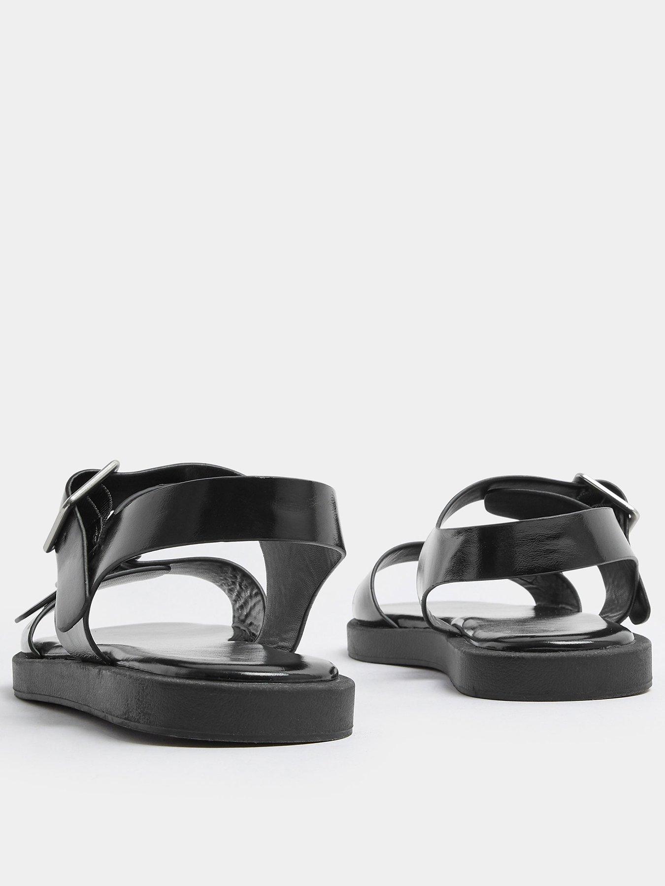 Image 3 of 4 of Yours Curve Wide Fit Buckle Sandal - Black