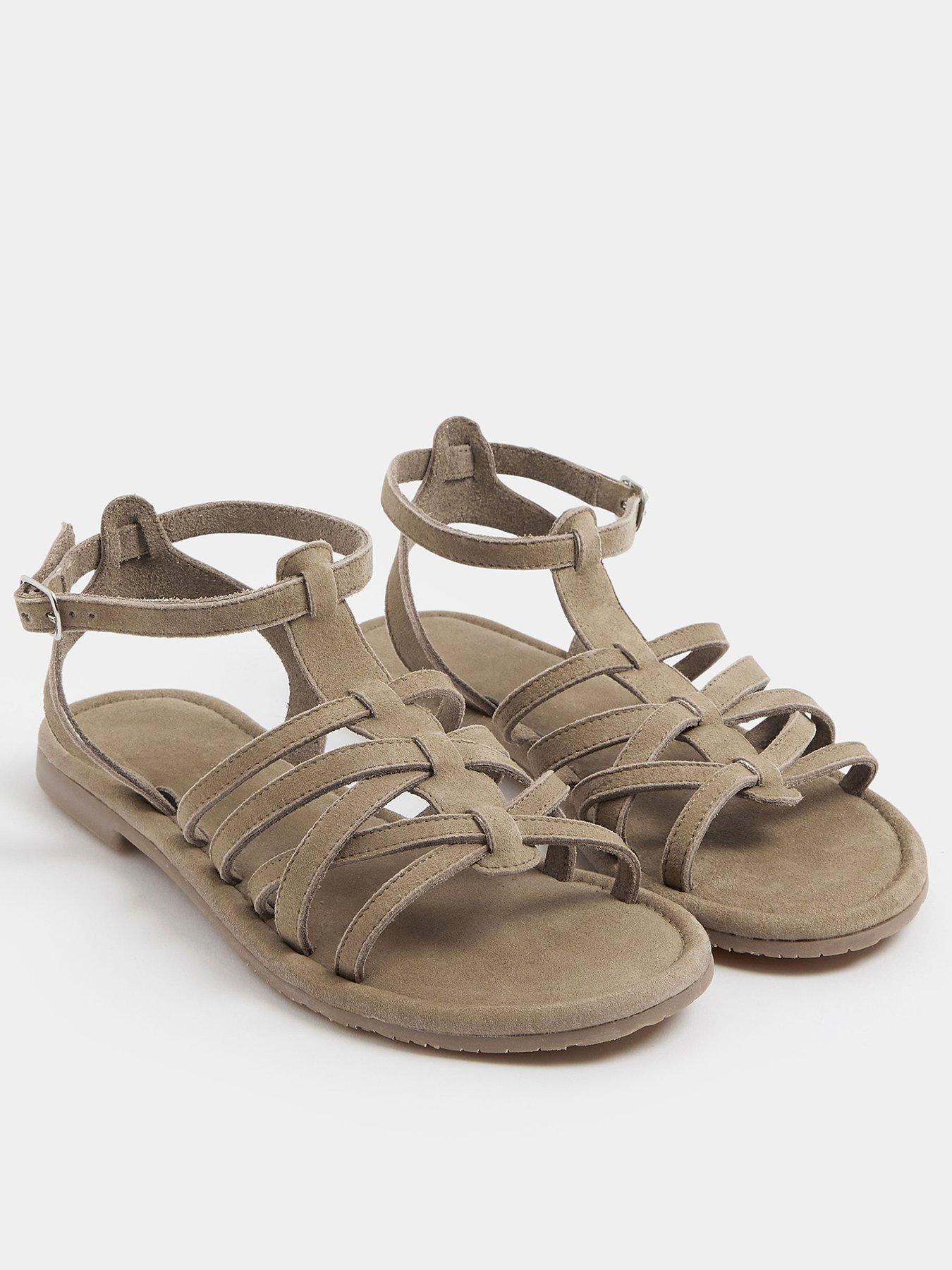 yours-curve-gladiator-leather-sandals-in-extra-wide-fit-creamstillFront