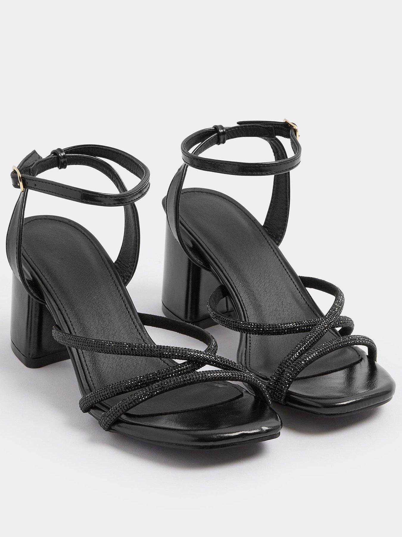 yours-curve-extra-wide-fit-asymmetric-glitz-block-heel-blackstillFront