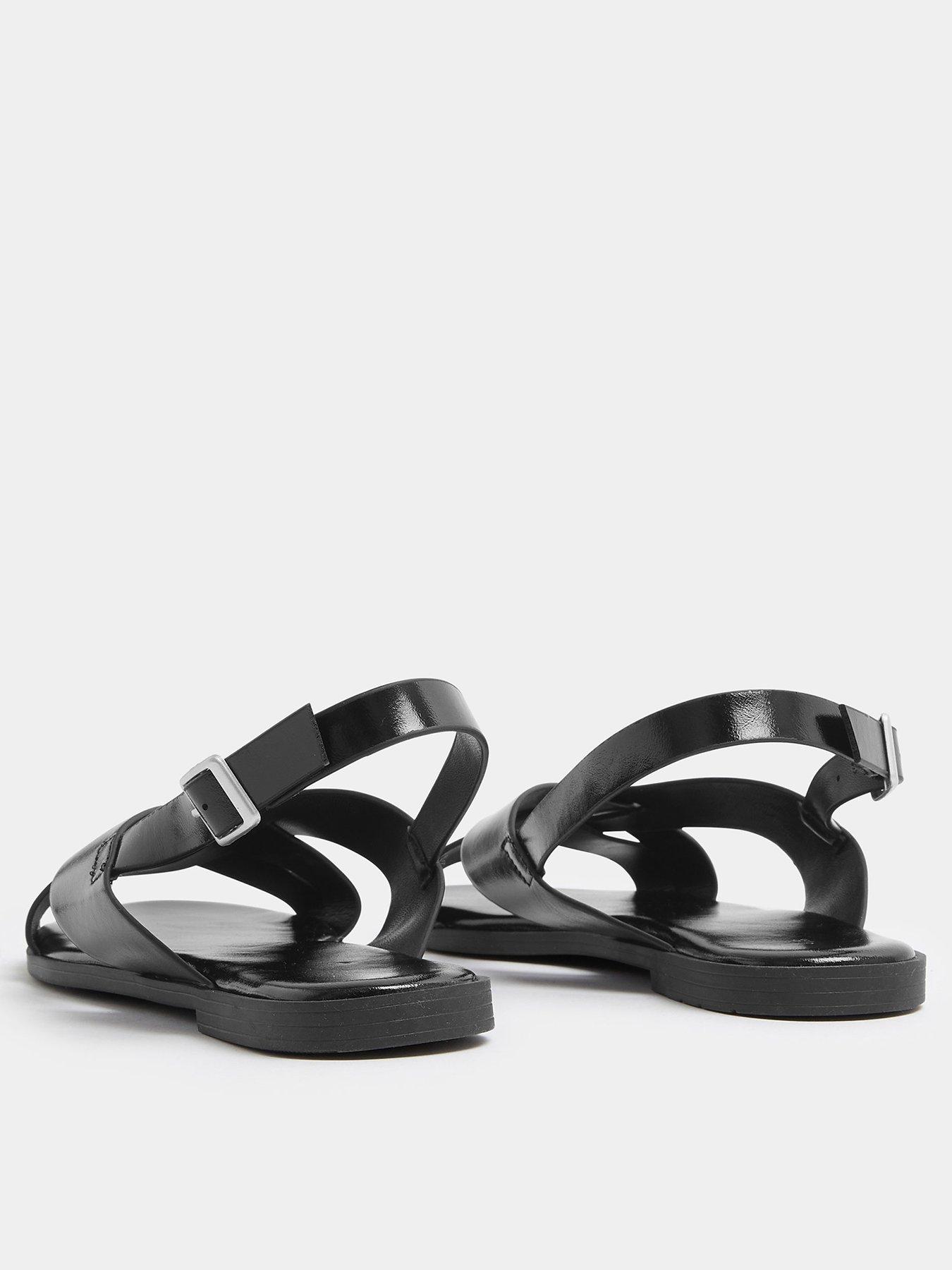 yours-curve-wide-fit-cross-over-sandals-blackback