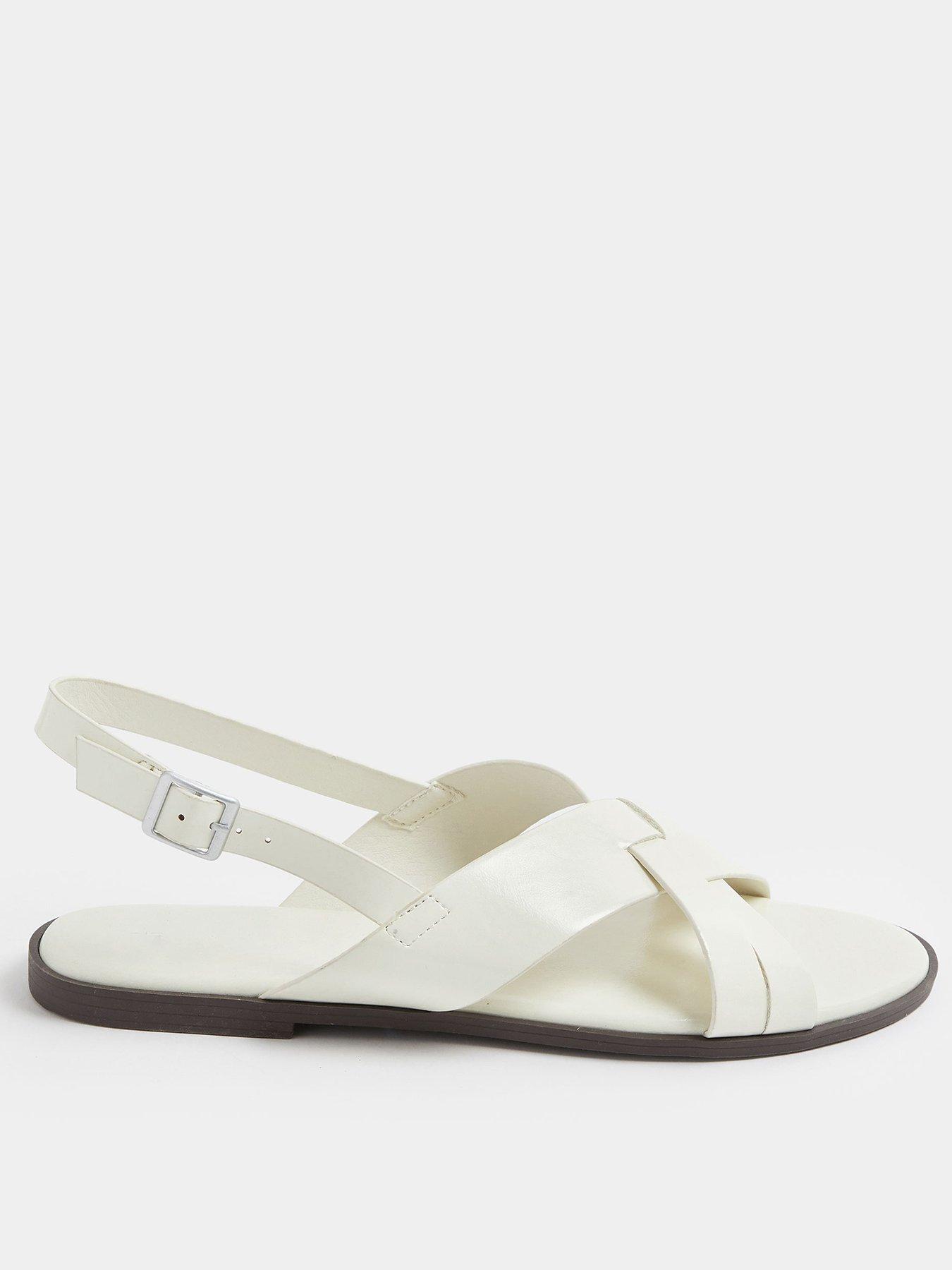 Image 1 of 4 of Yours Curve Wide Fit Cross Over Sandals