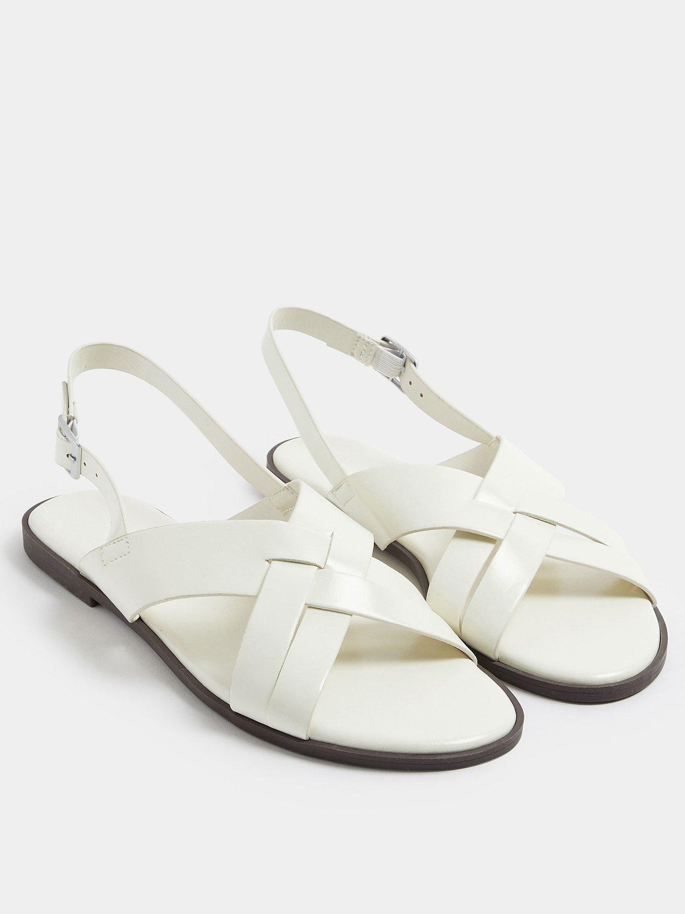 Image 2 of 4 of Yours Curve Wide Fit Cross Over Sandals