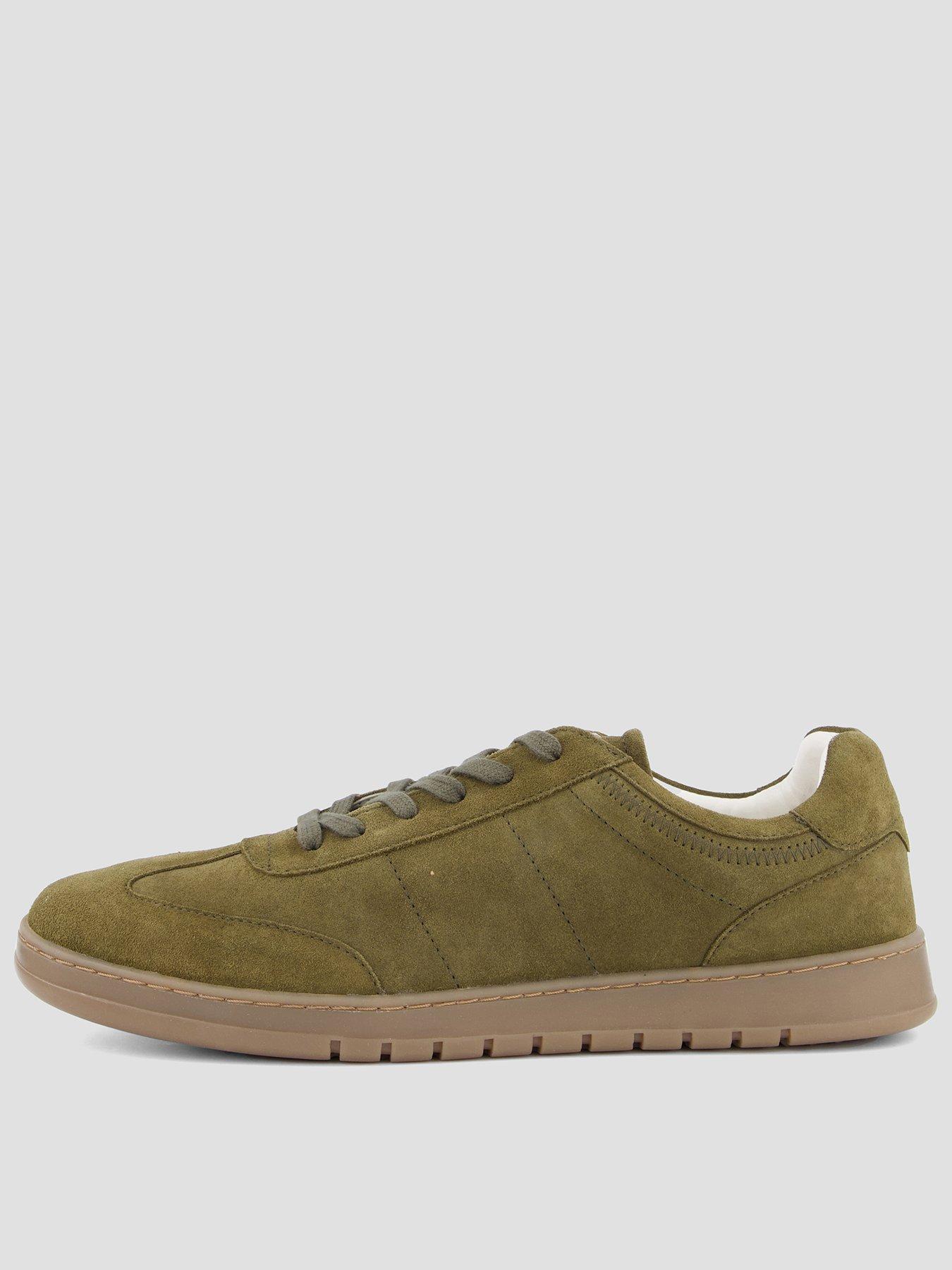 Image 1 of 7 of The Very Collection Mens Suede Plimsole Trainer - Khaki