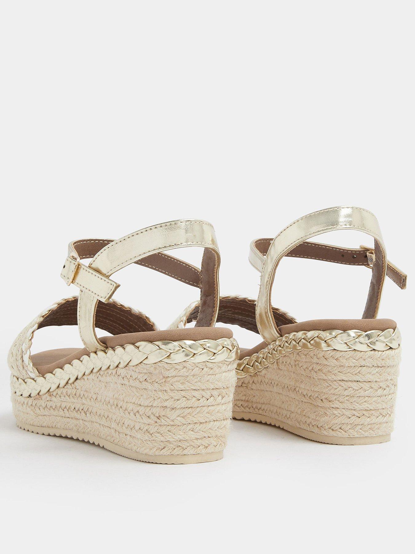 yours-curve-wide-fit-wedge-sandals-goldback