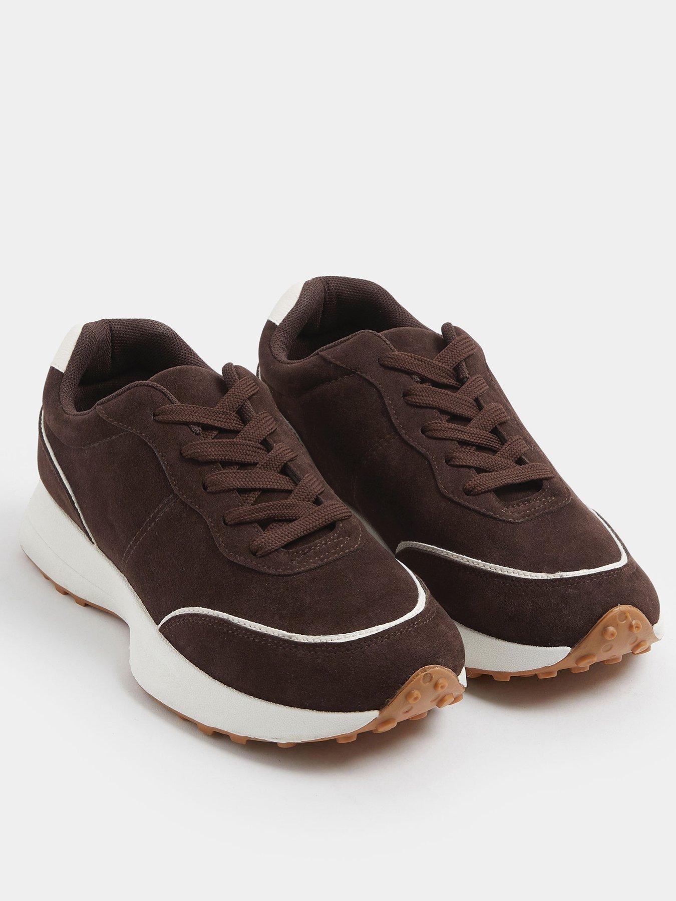 Image 2 of 4 of Yours Curve Wide Fit Lace Up Runner Trainer