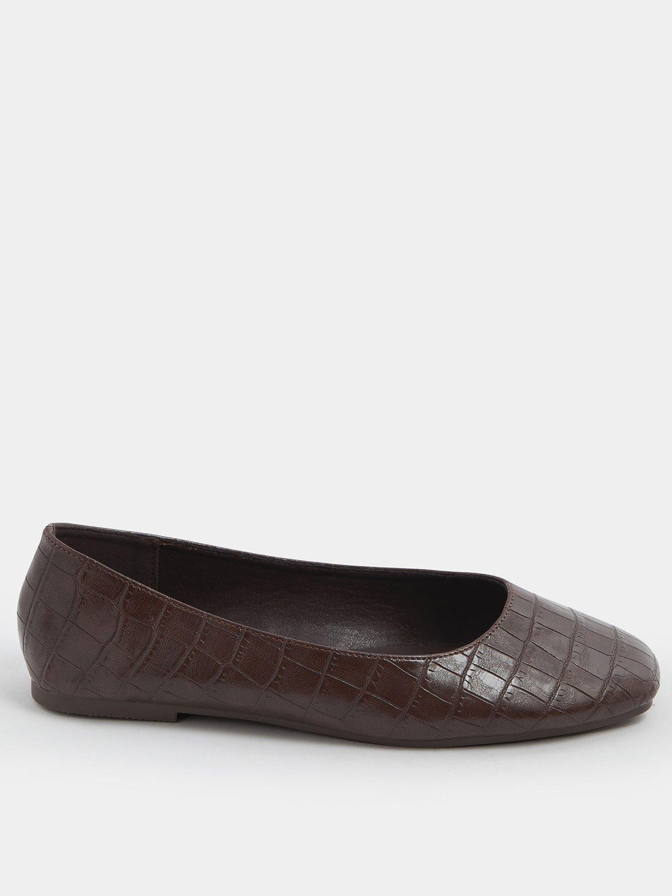 Yours Curve Extra Wide Fit Square Toe Ballet Pump