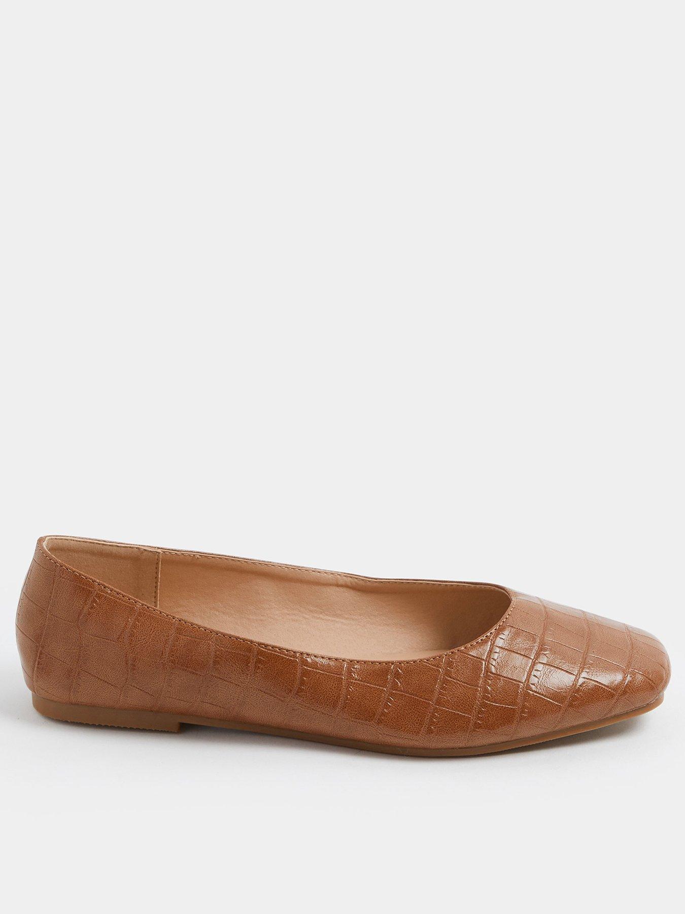 Yours Curve Extra Wide Fit Square Toe Ballet Pump
