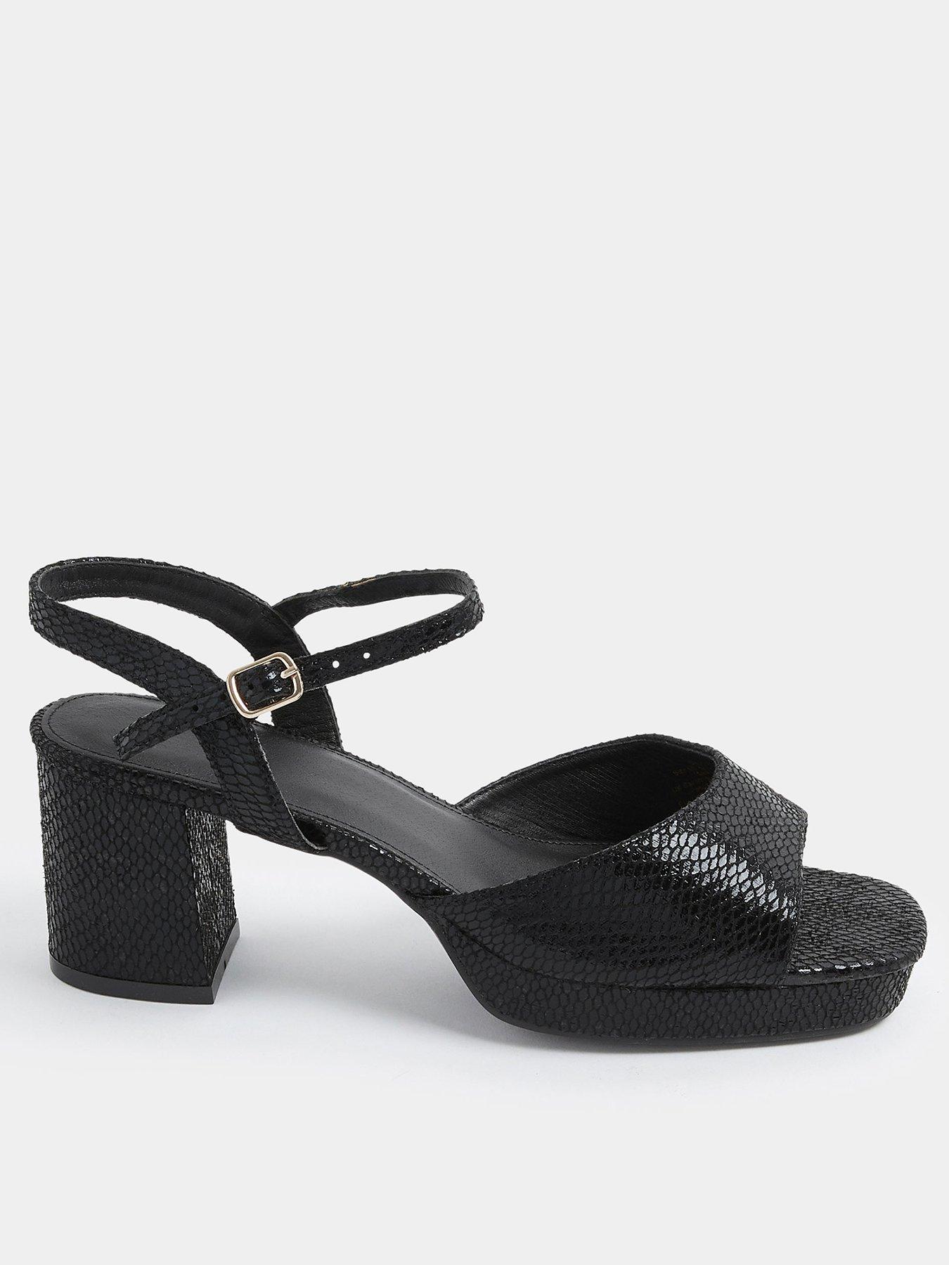 Image 1 of 4 of Yours Curve Extra Wide Fit Square Toe Heels