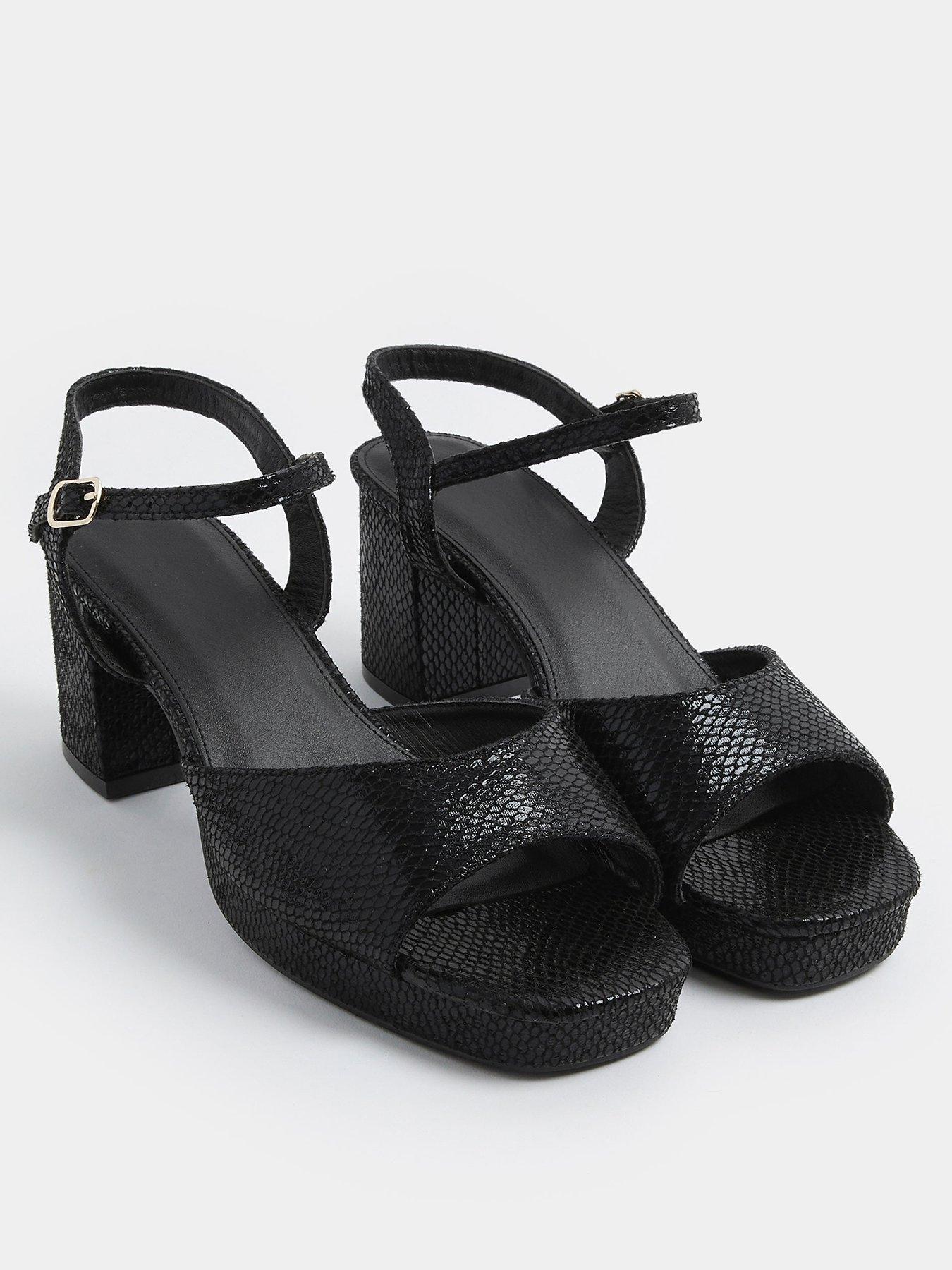 Image 2 of 4 of Yours Curve Extra Wide Fit Square Toe Heels