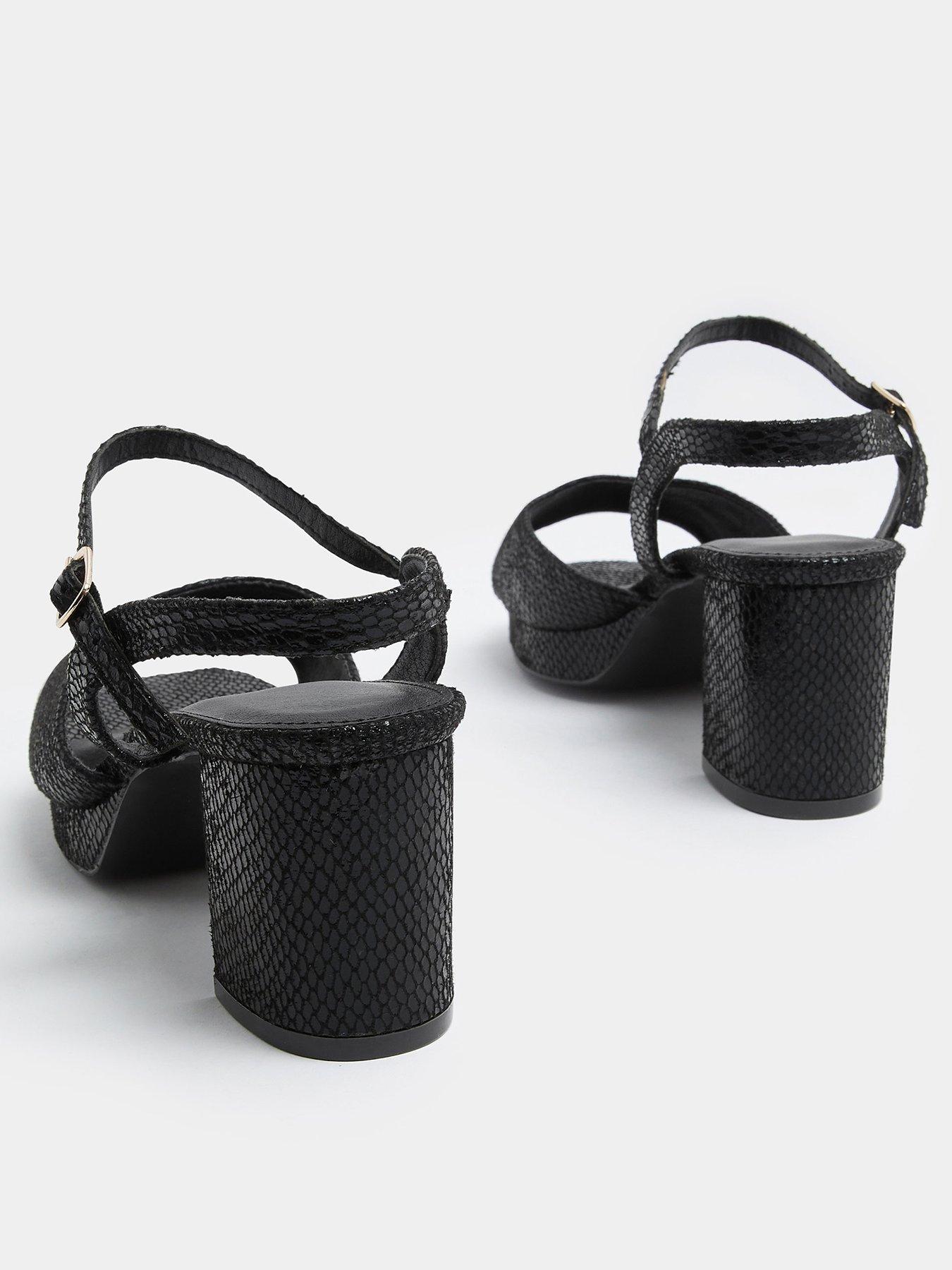 Image 3 of 4 of Yours Curve Extra Wide Fit Square Toe Heels