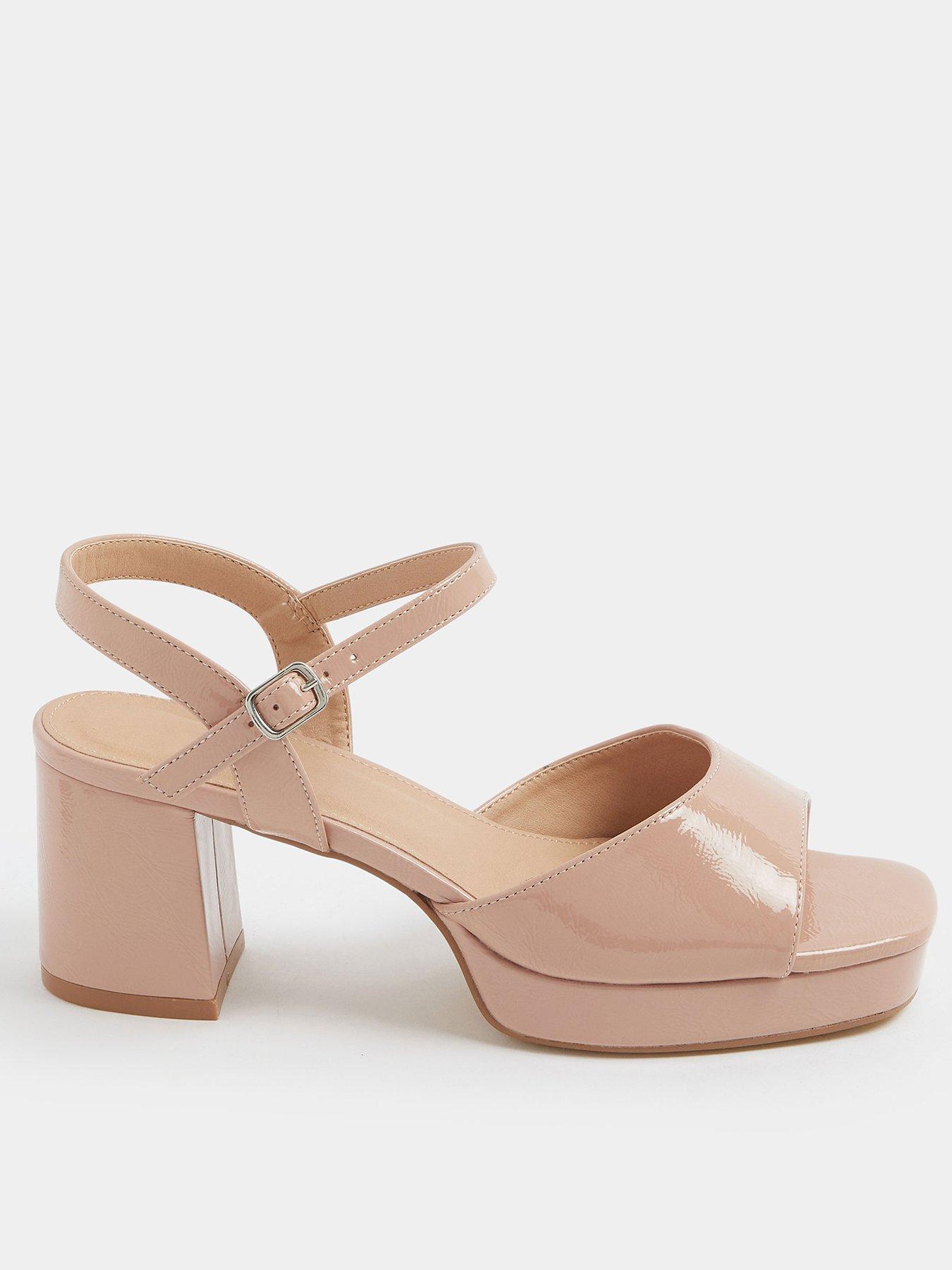 Yours Curve Extra Wide Fit Square Toe Heels