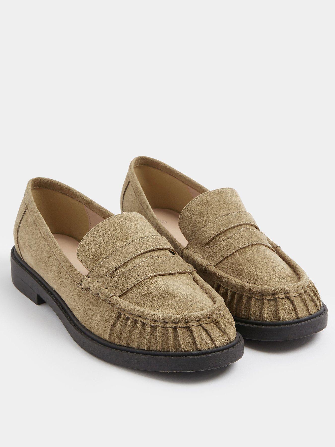 yours-curve-extra-wide-fit-ruched-loafer-creamstillFront