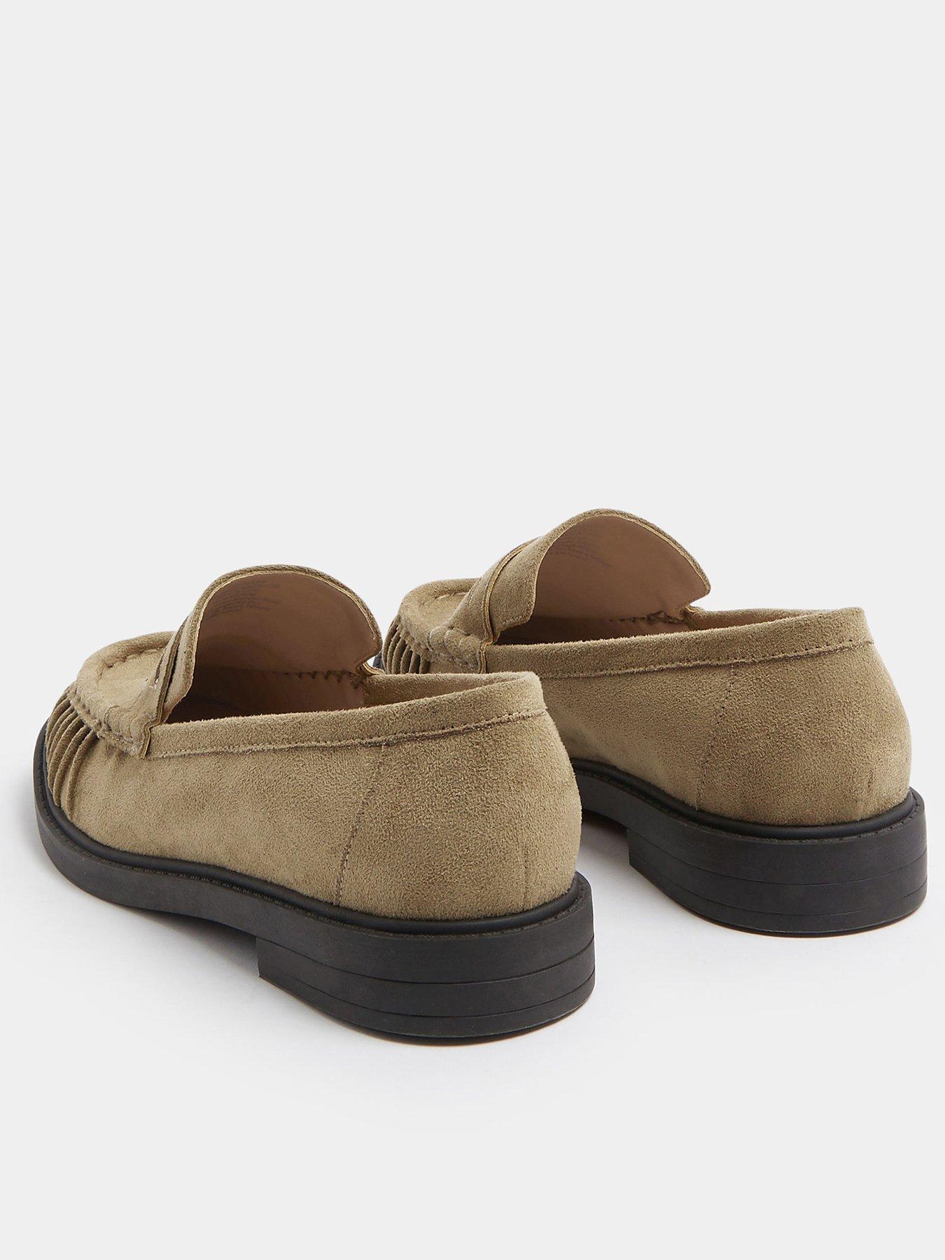 yours-curve-extra-wide-fit-ruched-loafer-creamback