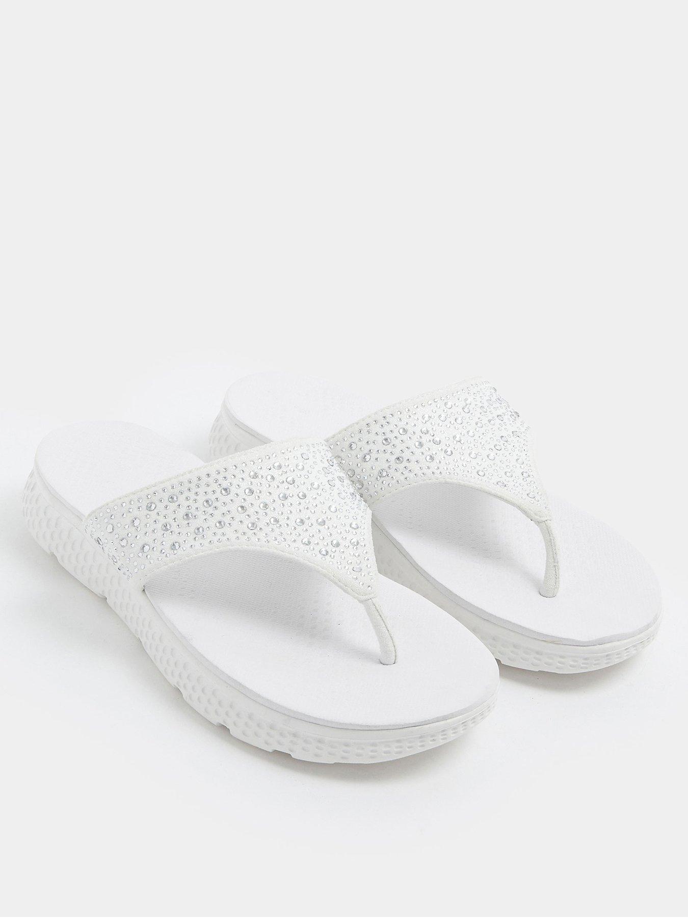 Image 2 of 4 of Yours Curve Wide Fit Glitz Sandals