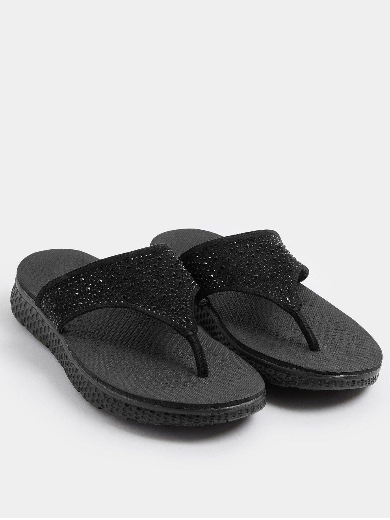 Image 2 of 4 of Yours Curve Wide Fit Glitz Sandals