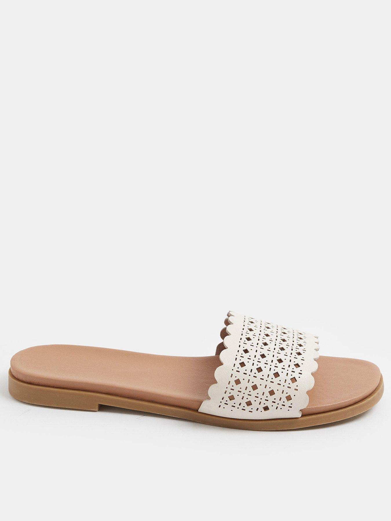 Yours Curve Wide Fit Laser Cut Out Mule