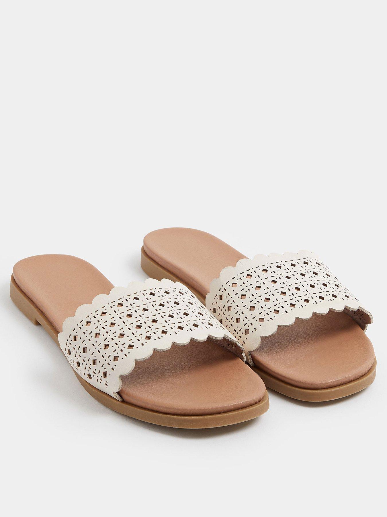 Image 2 of 4 of Yours Curve Wide Fit Laser Cut Out Mule