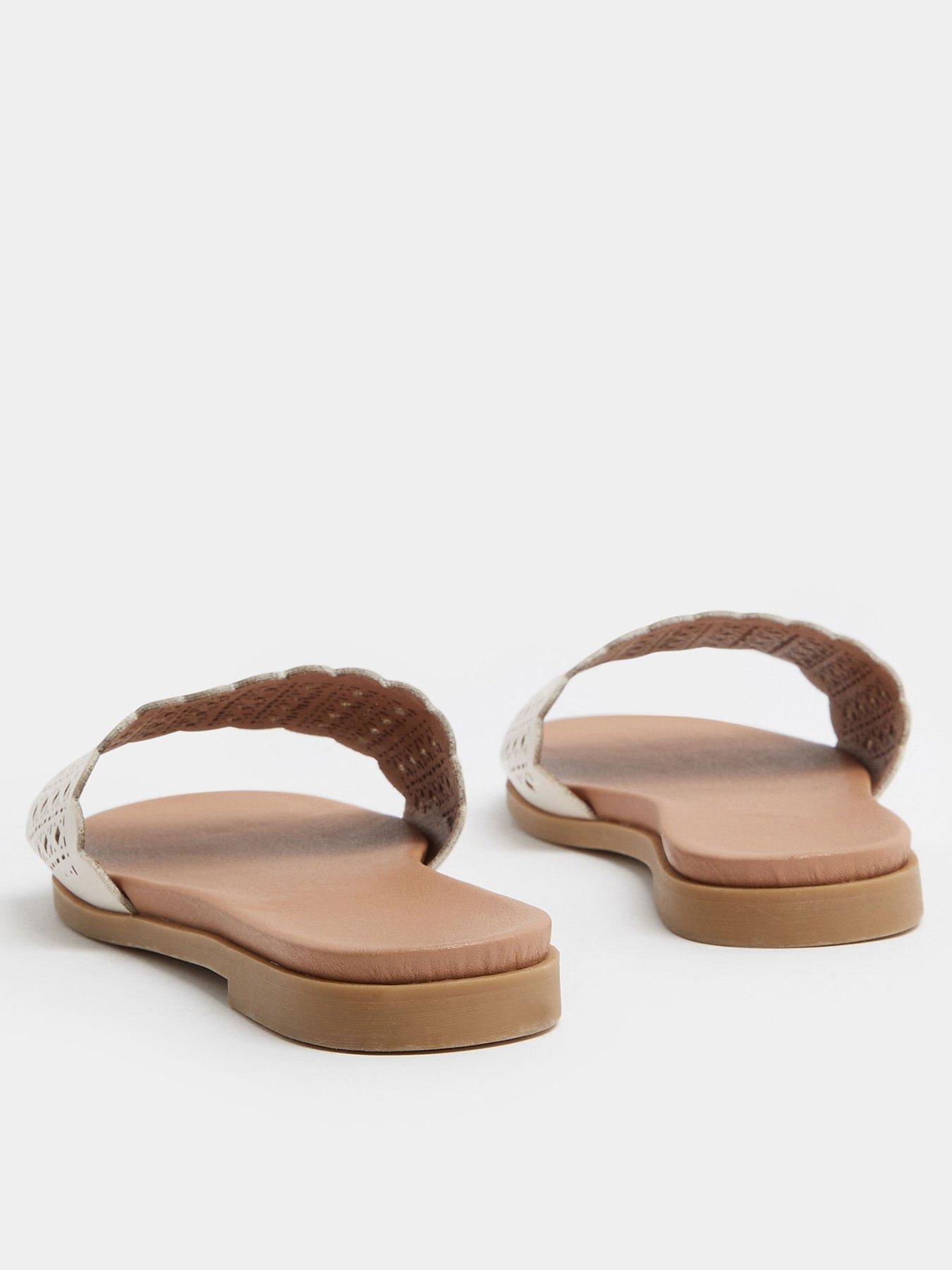 Image 3 of 4 of Yours Curve Wide Fit Laser Cut Out Mule