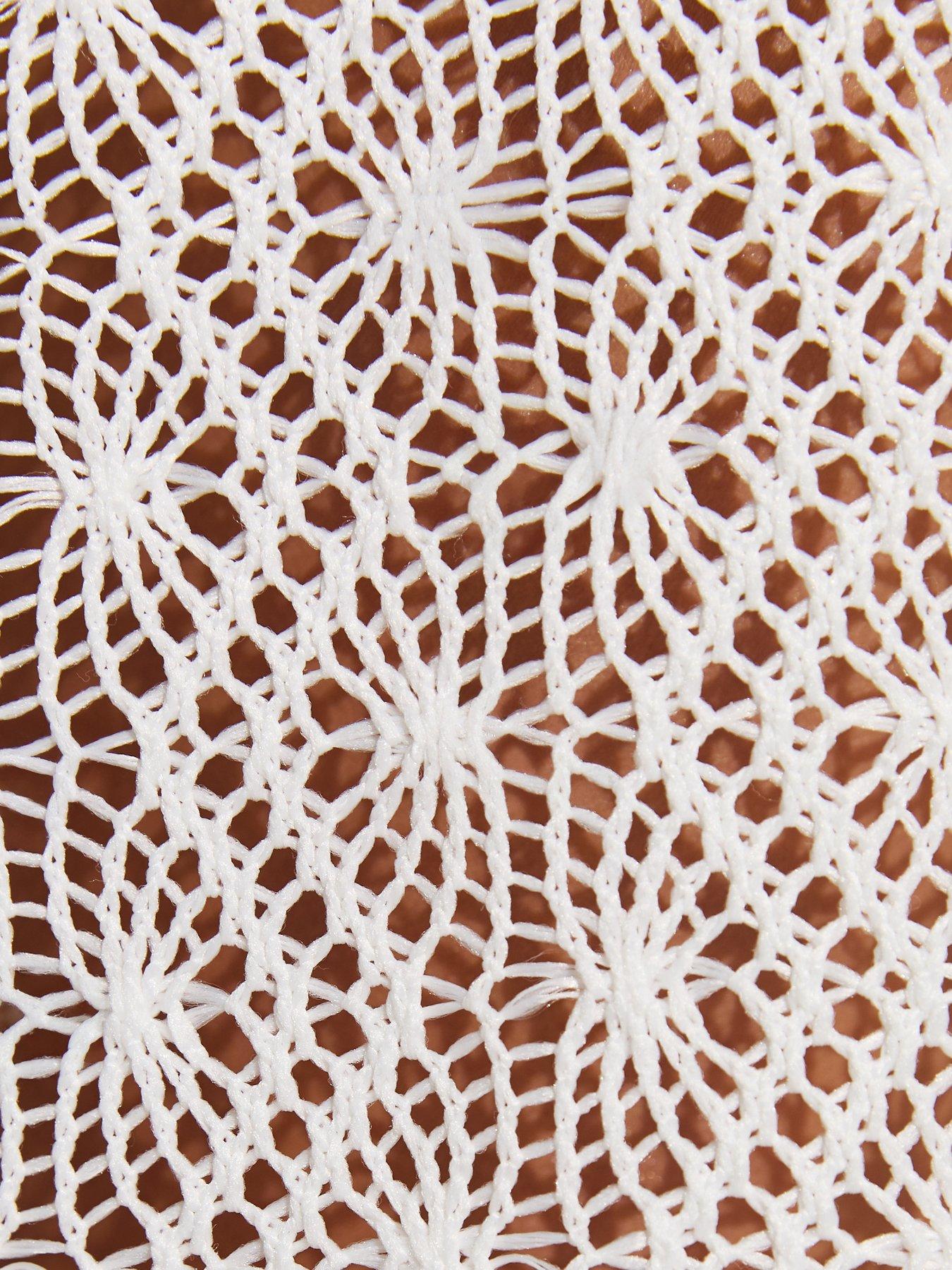 Image 5 of 6 of New Look Crochet Beach Trousers - White