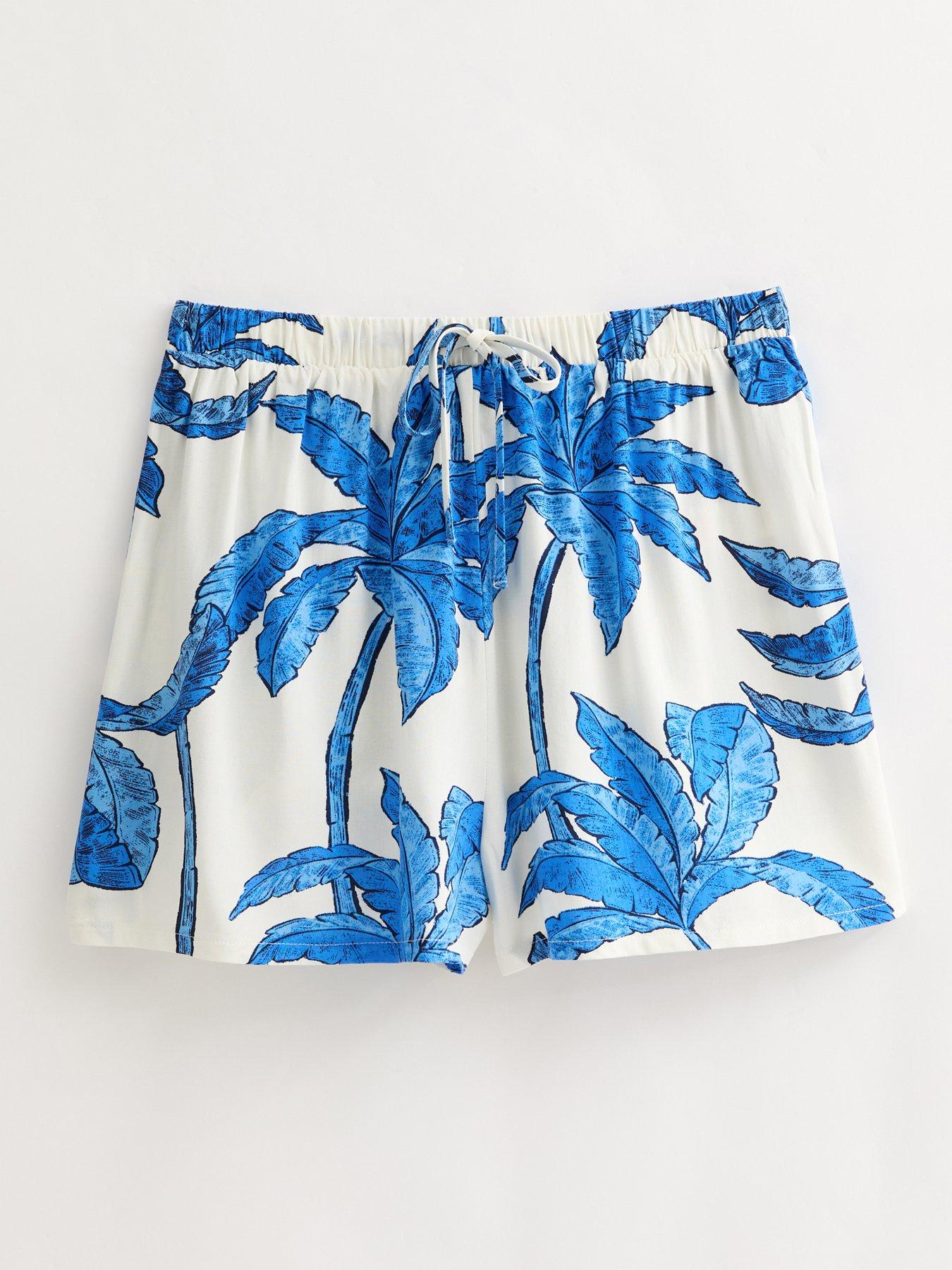 new-look-blue-palm-tree-print-beach-shortsdetail