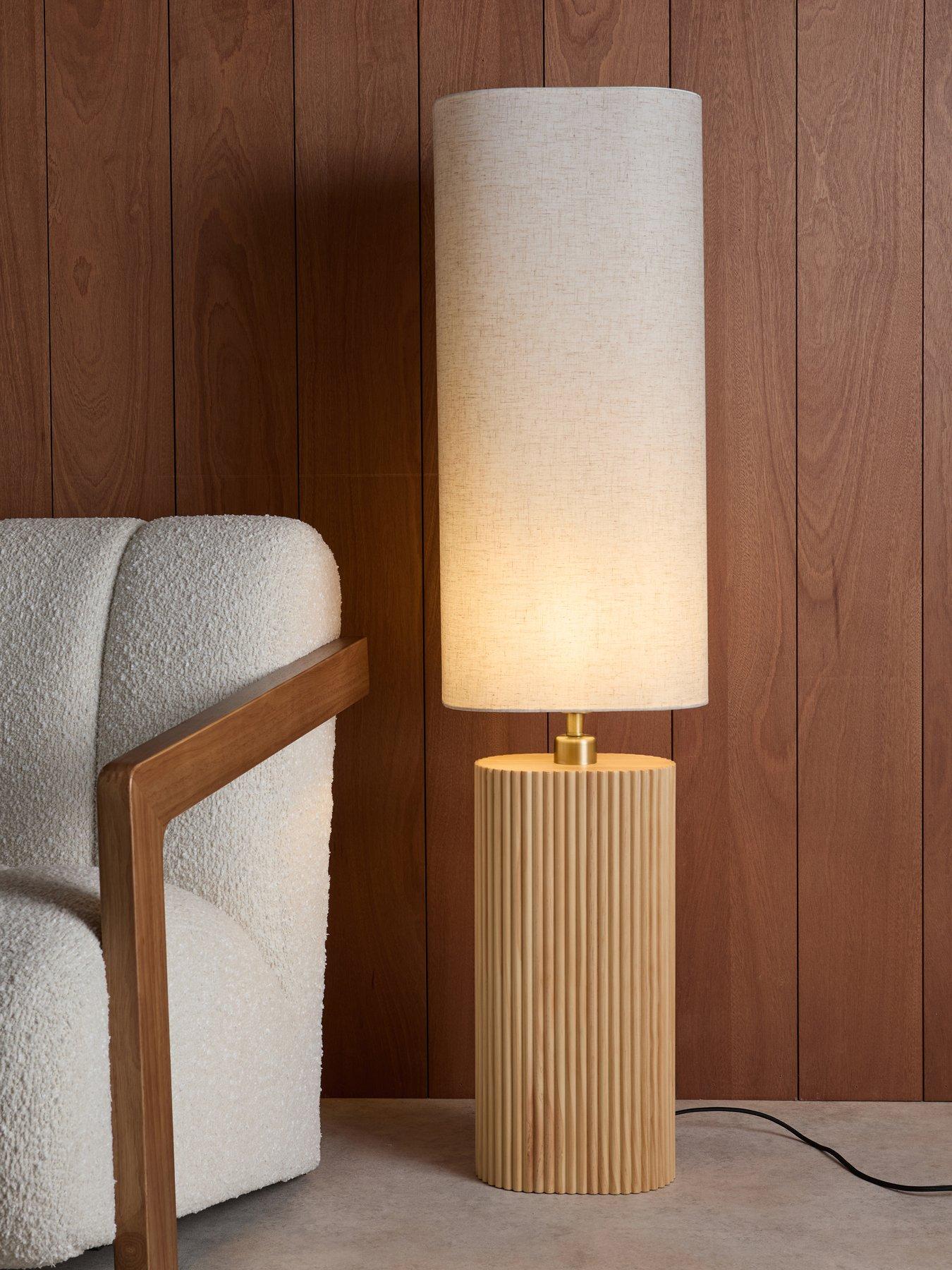 The Very Collection Wooden Base Floor Lamp