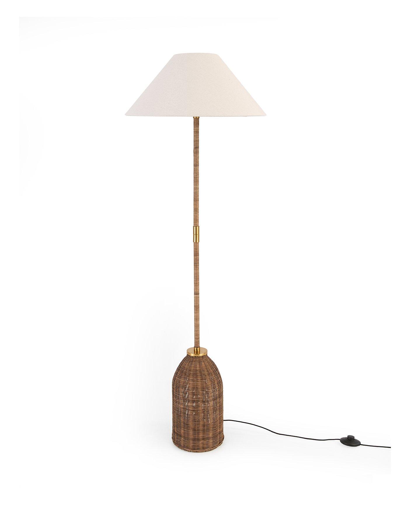 Image 2 of 8 of The Very Collection Floor Lamp With Rattan Base