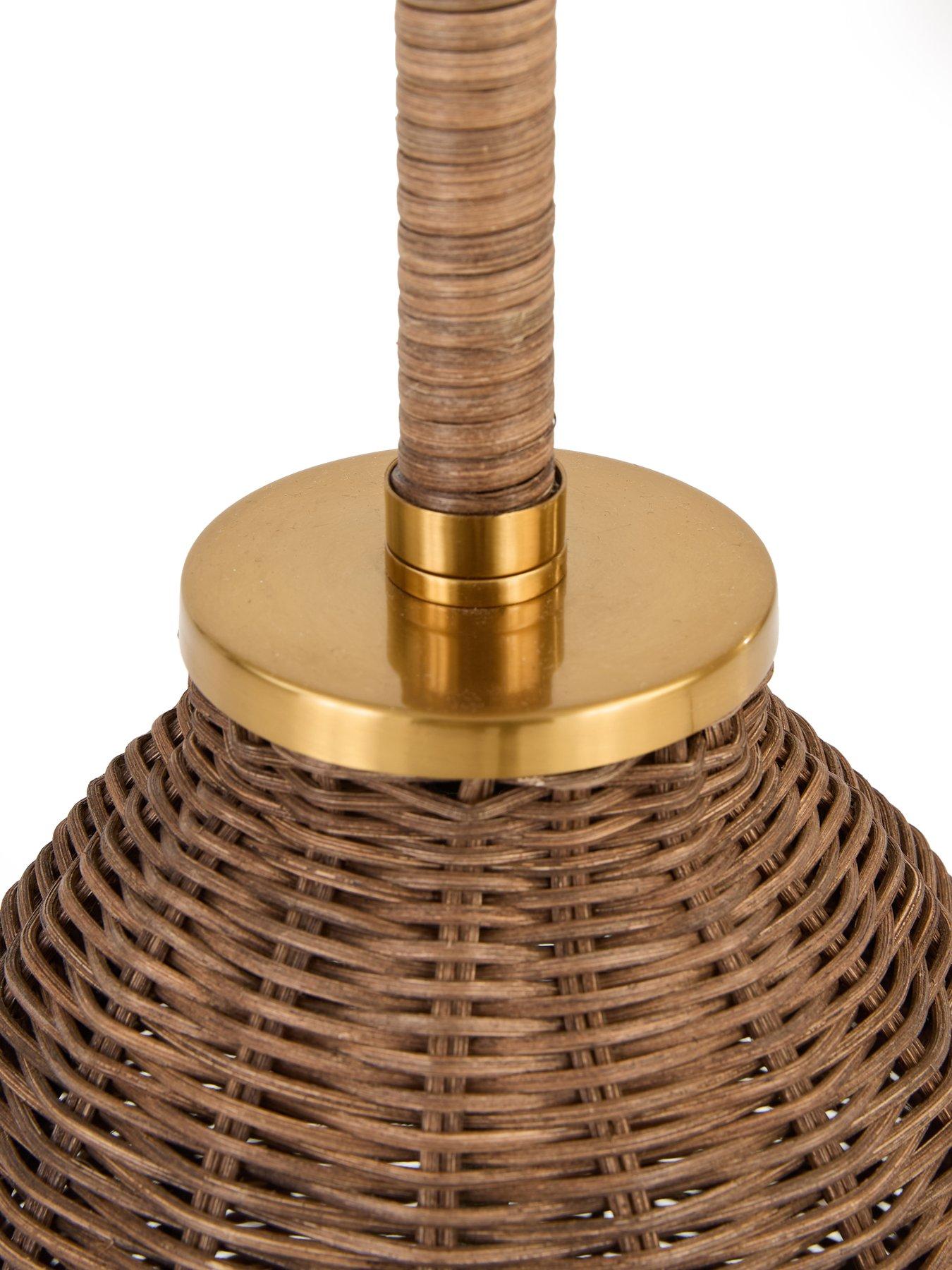 Image 4 of 8 of The Very Collection Floor Lamp With Rattan Base