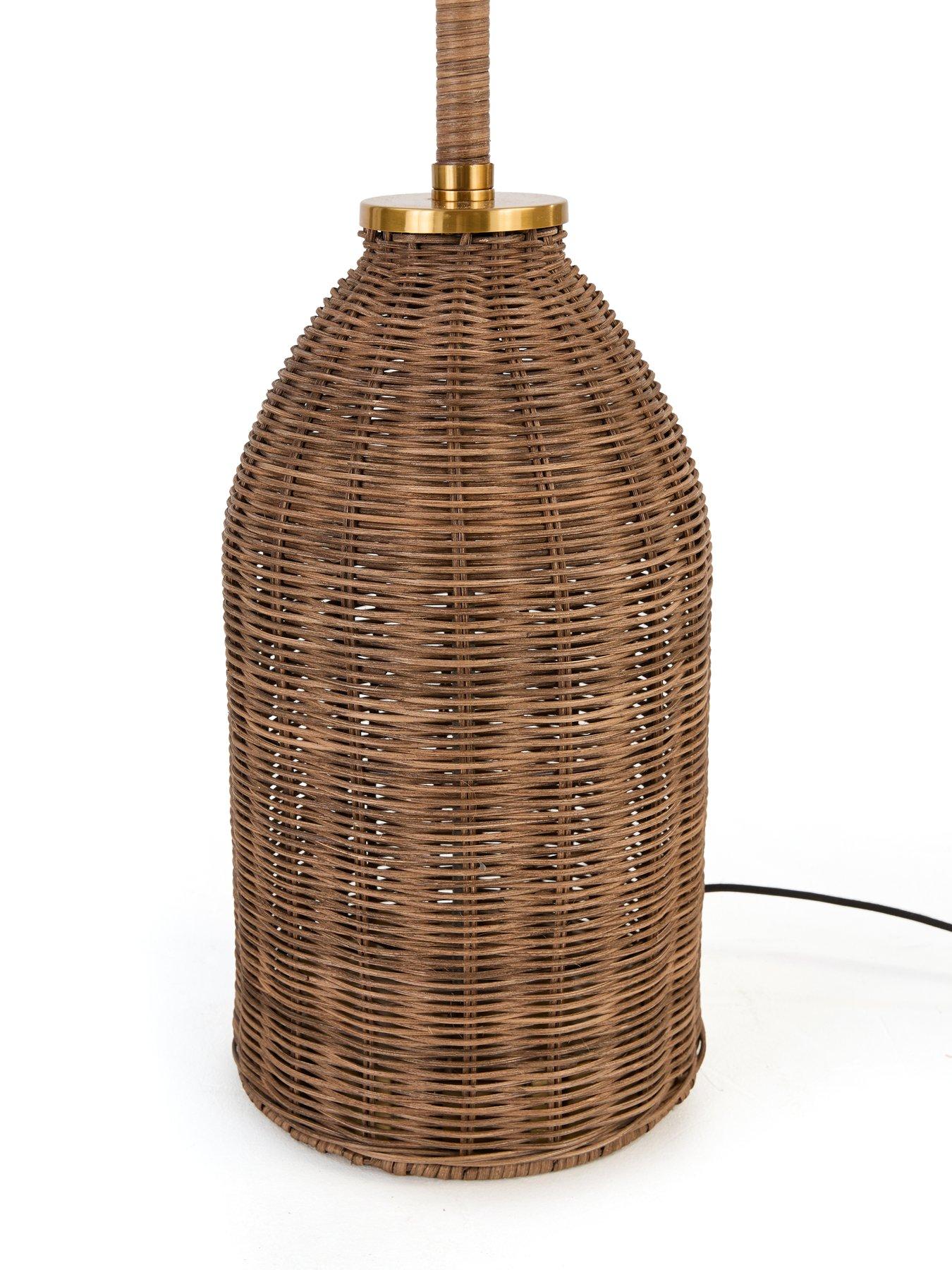 Image 5 of 8 of The Very Collection Floor Lamp With Rattan Base