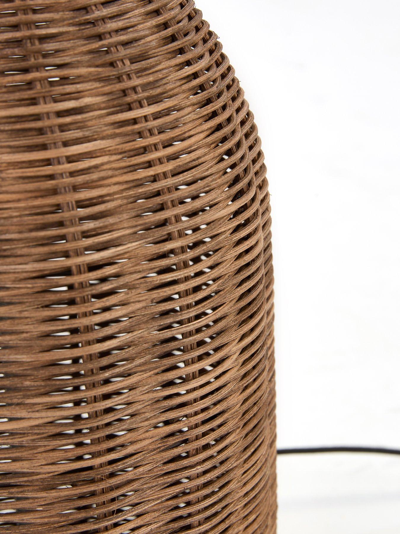 Image 6 of 8 of The Very Collection Floor Lamp With Rattan Base