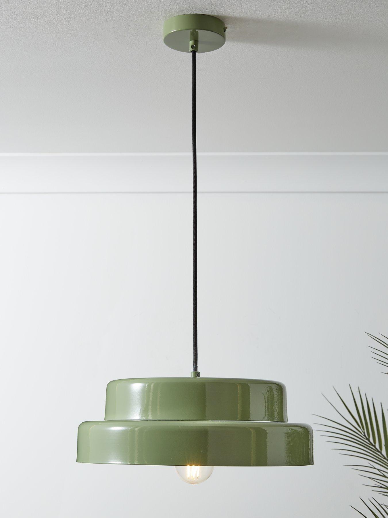 Image 1 of 5 of The Very Collection Green Tiered Ceiling Pendant - Green