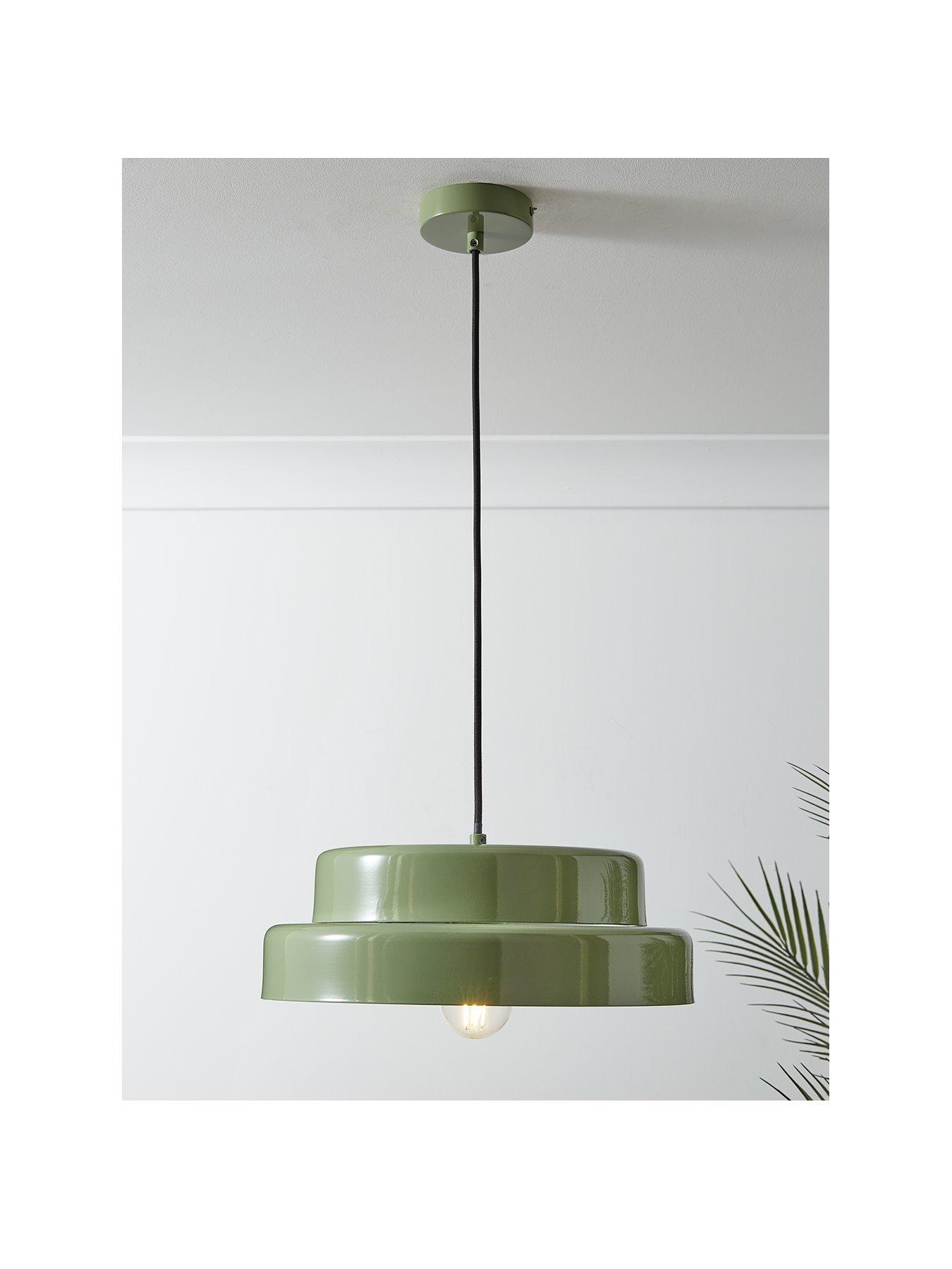 Image 2 of 5 of The Very Collection Green Tiered Ceiling Pendant - Green