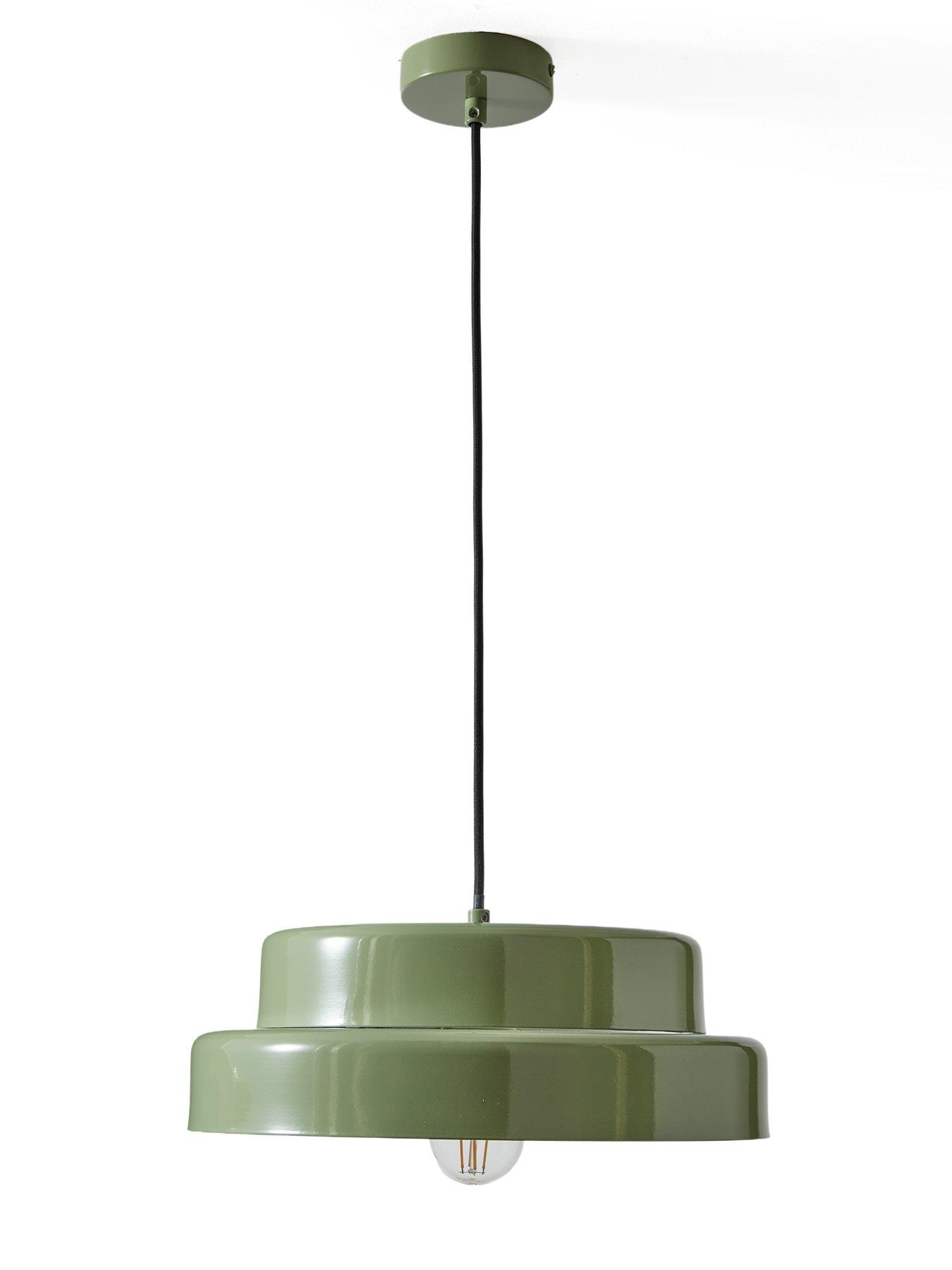 Image 3 of 5 of The Very Collection Green Tiered Ceiling Pendant - Green