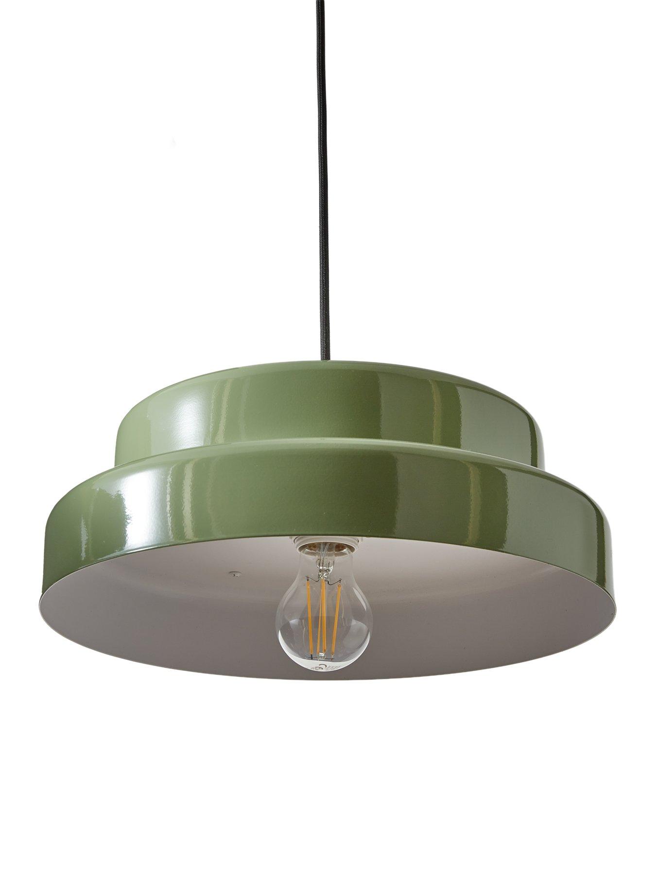 Image 5 of 5 of The Very Collection Green Tiered Ceiling Pendant - Green