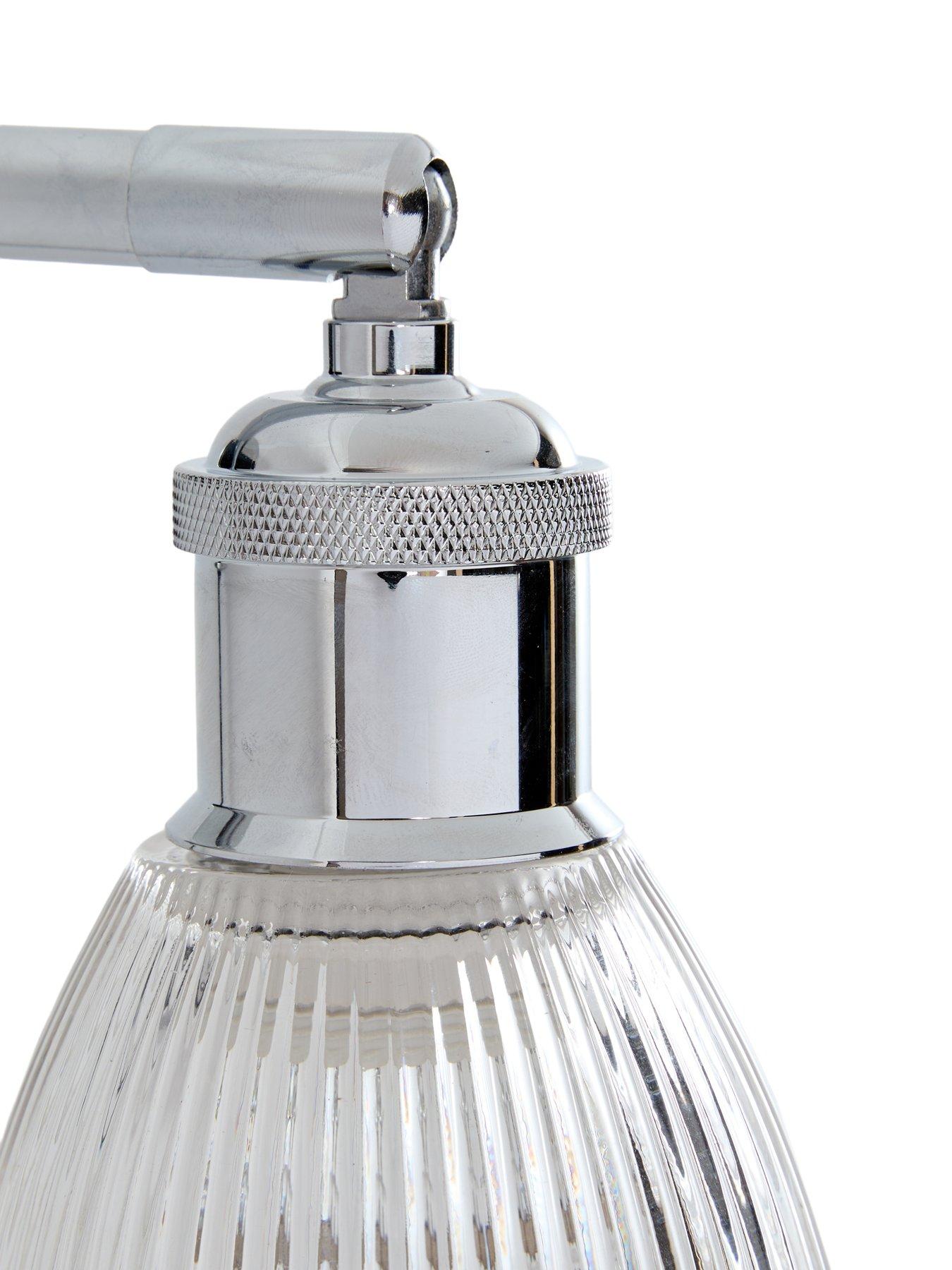 Image 4 of 6 of The Very Collection Ribbed Glass Plug In Wall Light
